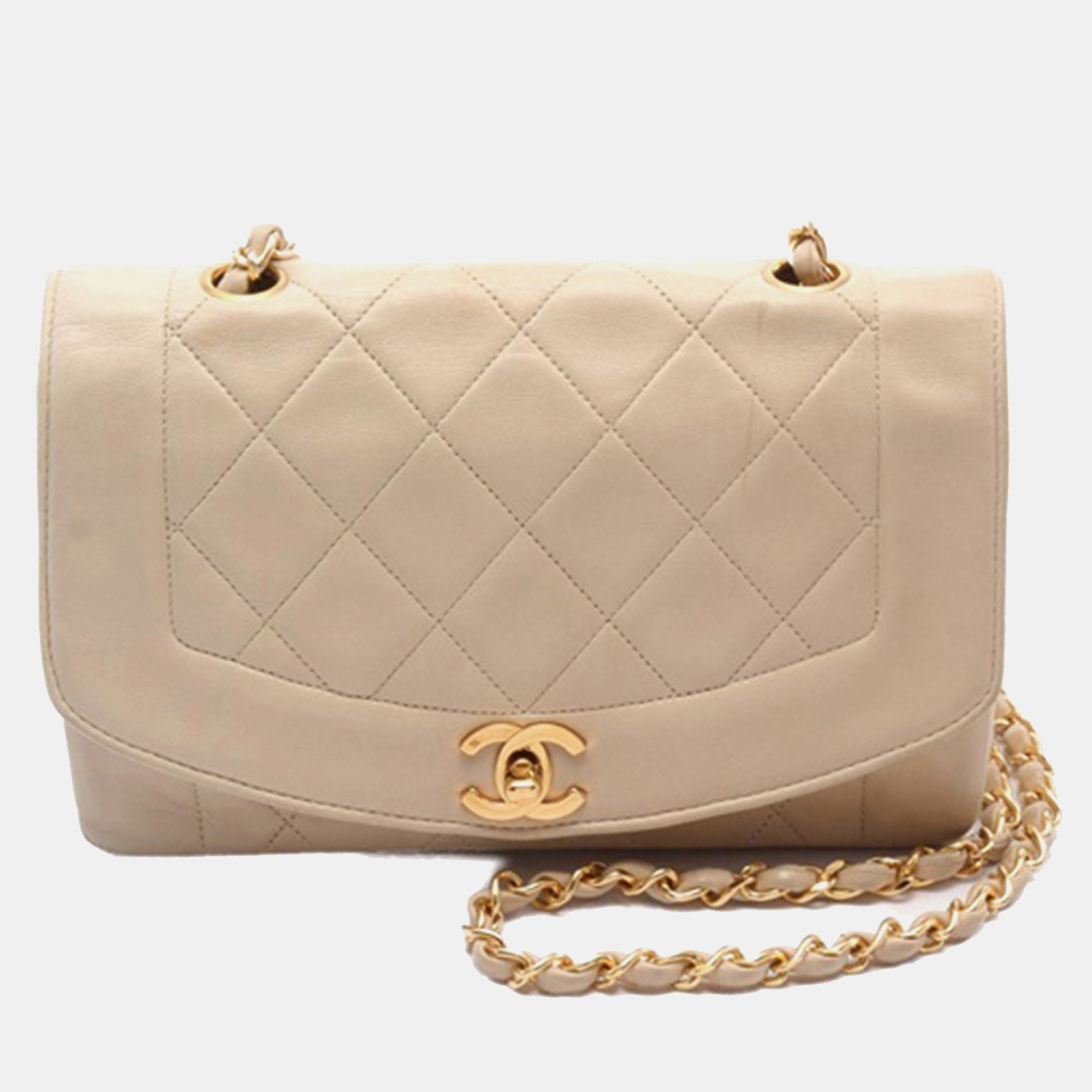 

Chanel Brown Medium Lambskin Diana Flap Bag