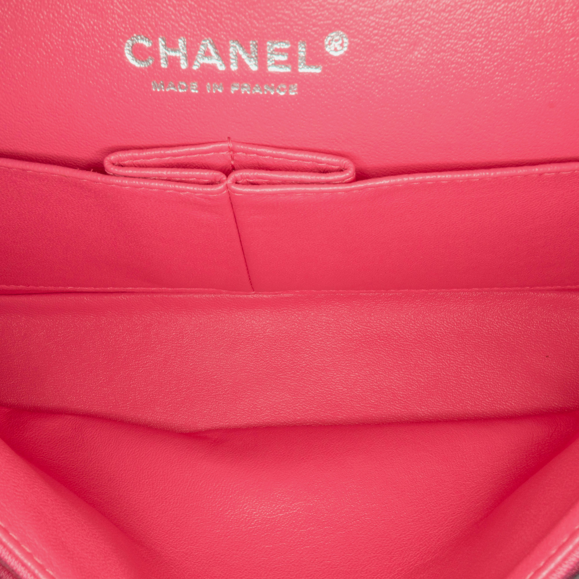 Chanel Pink Medium Classic Jersey Double Flap Bag 