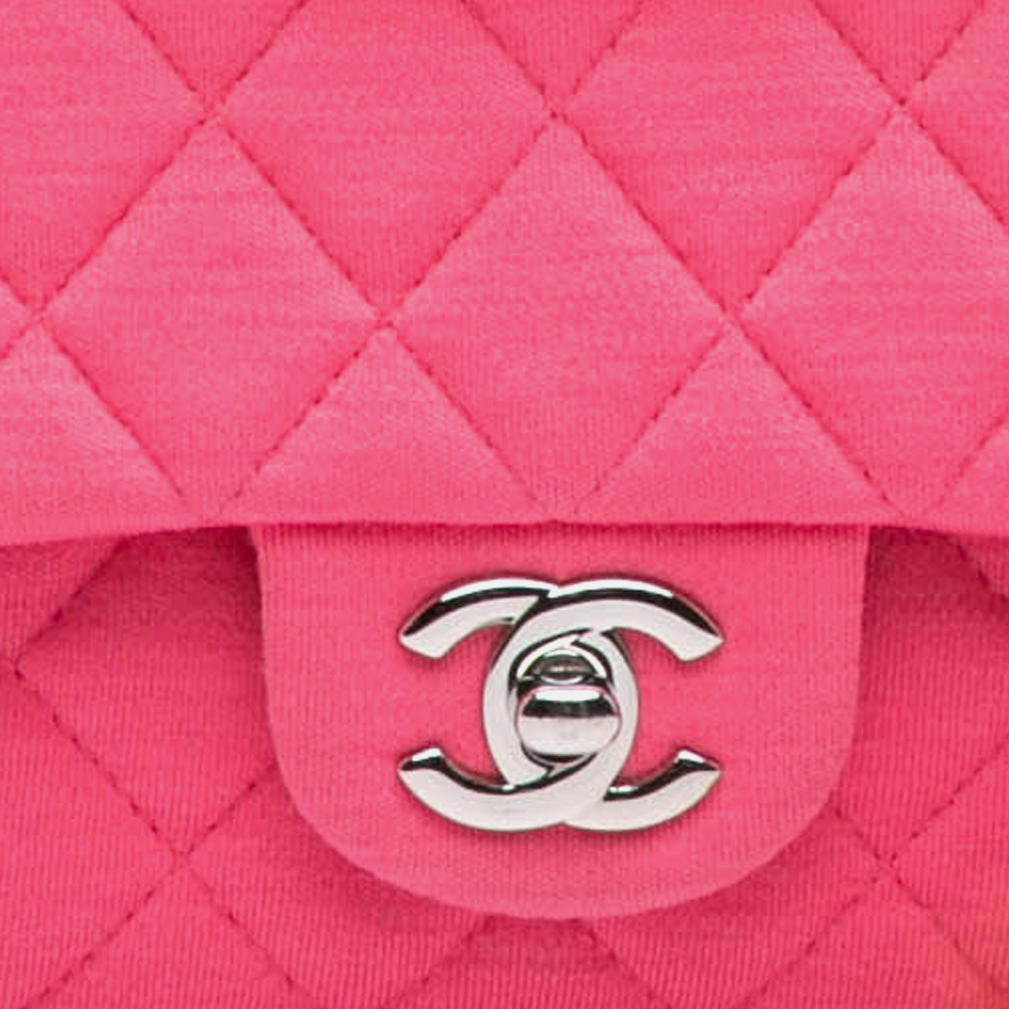 Chanel Pink Medium Classic Jersey Double Flap Bag 