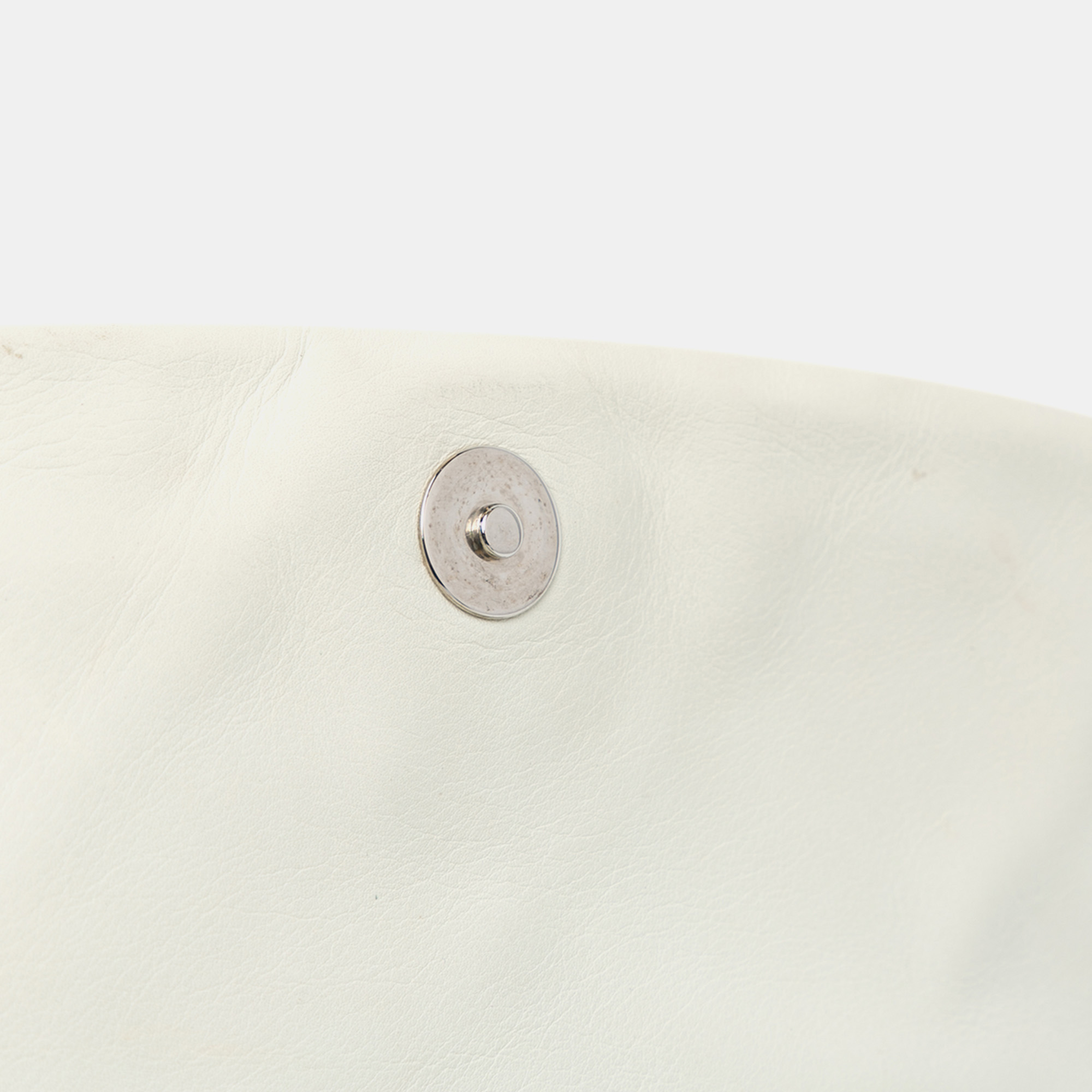 Chanel White Quilted Lambskin Enamel CC Flap Bag 