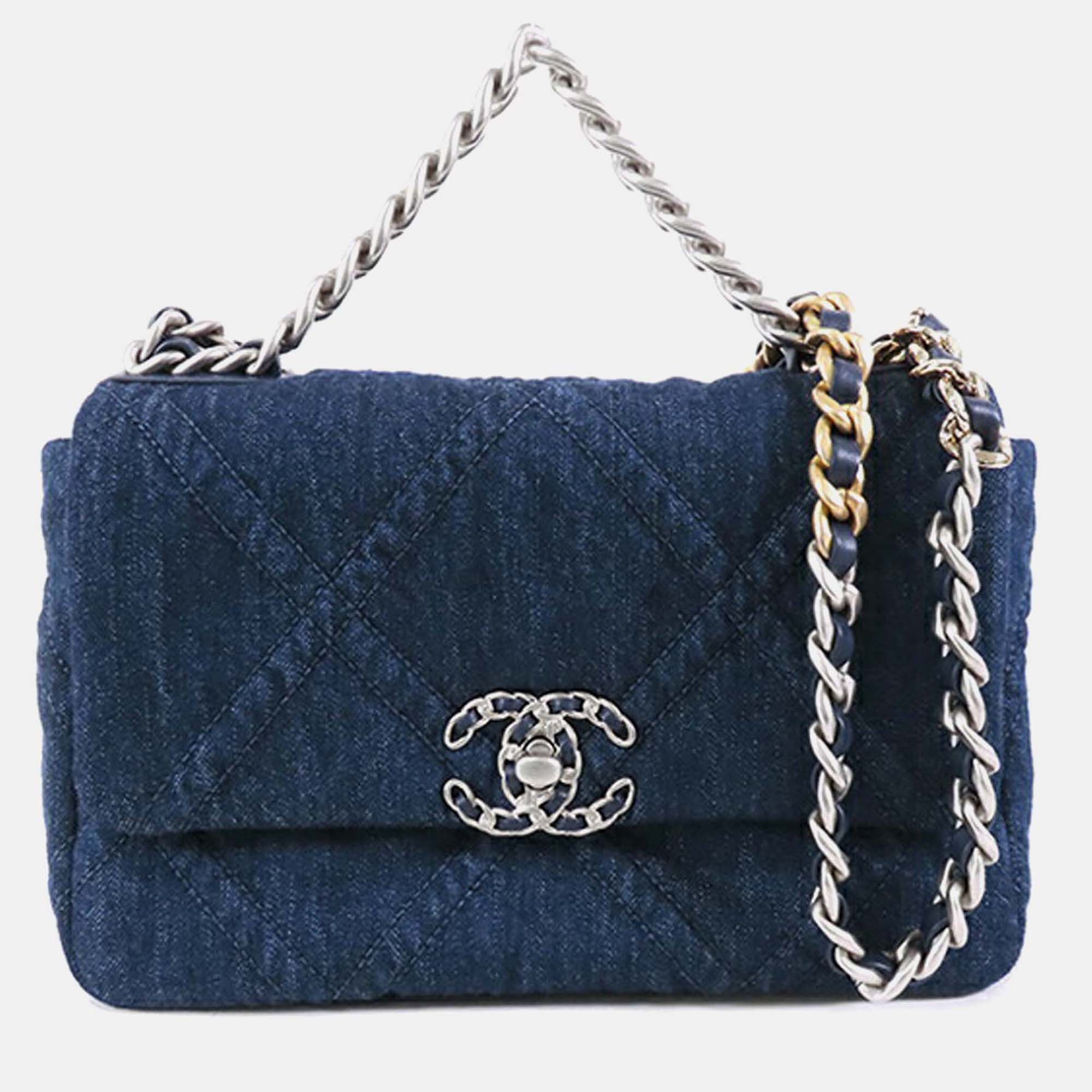 

Chanel Blue Medium Denim 19 Flap