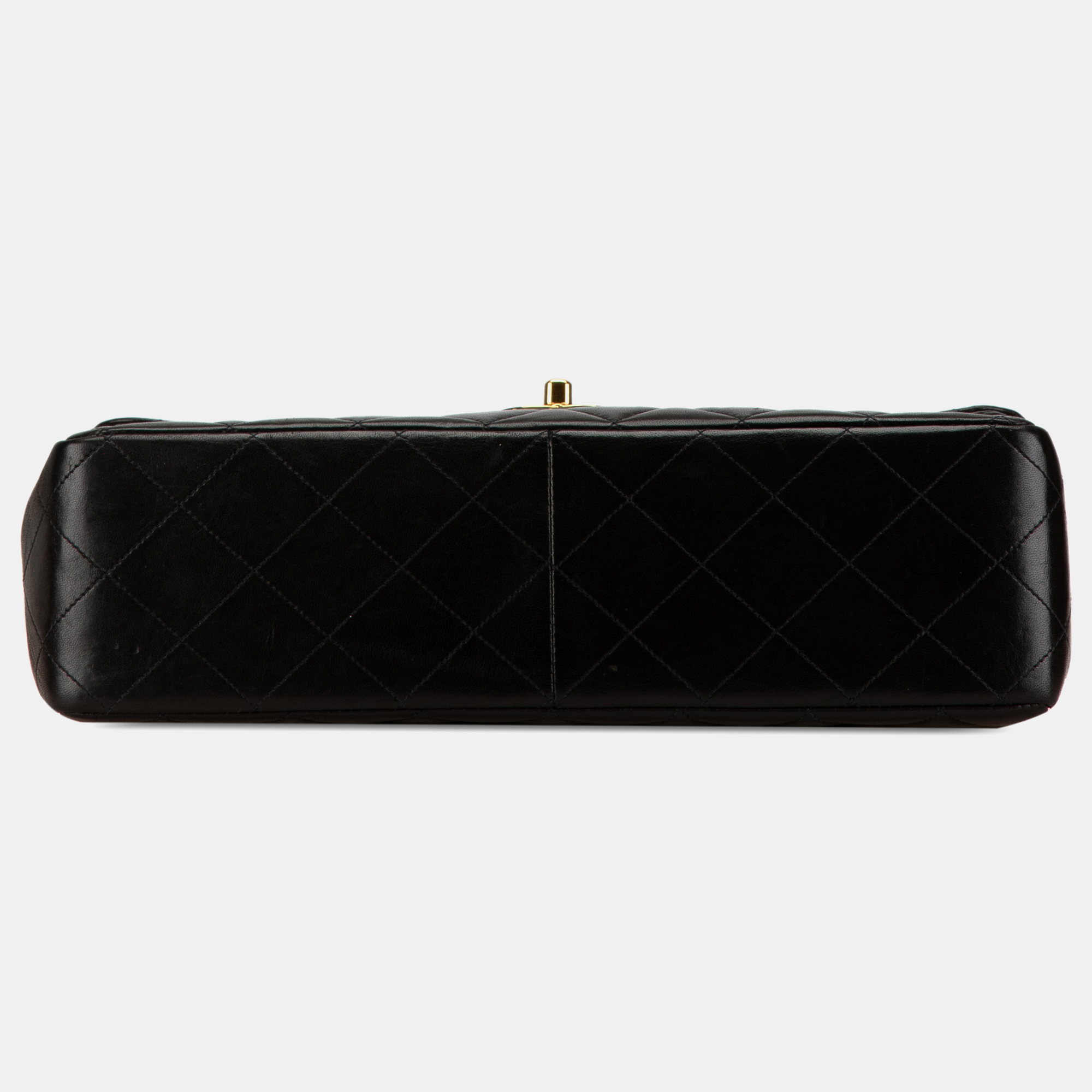 Chanel Black Jumbo Classic Lambskin Single Flap Bag 