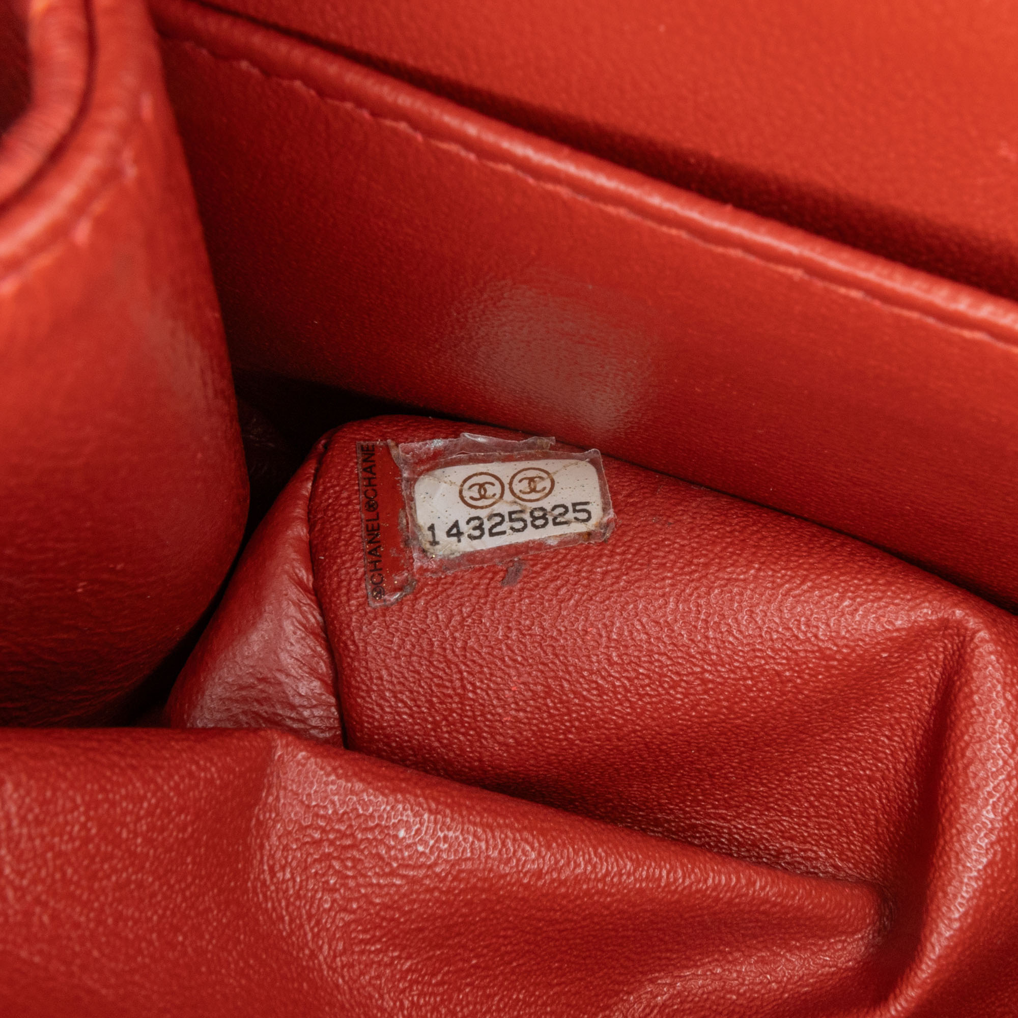 Chanel Orange Jumbo Classic Caviar Double Flap 