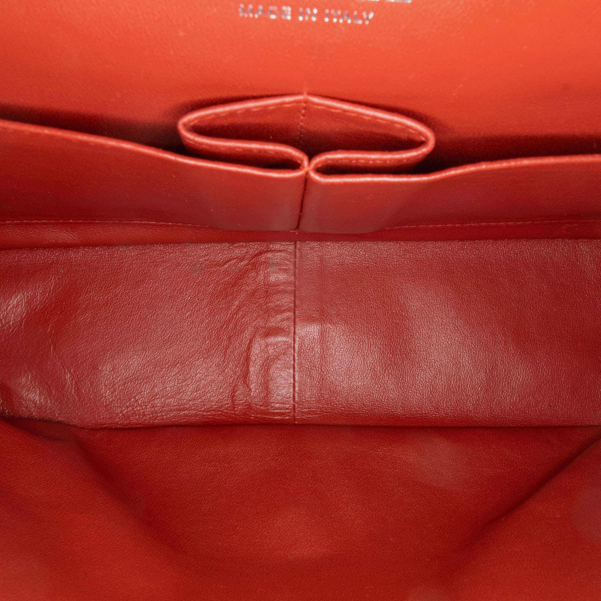 Chanel Orange Jumbo Classic Caviar Double Flap 