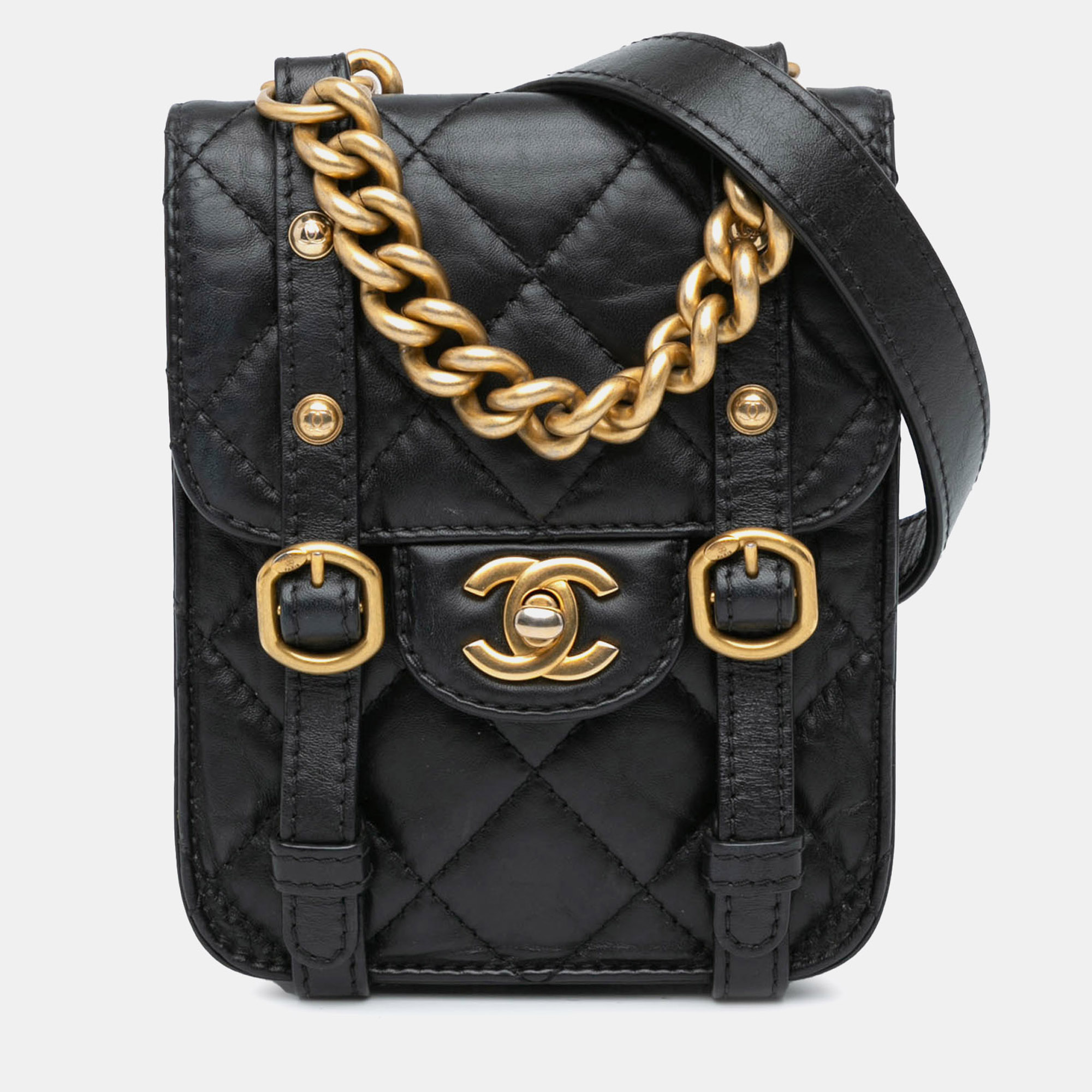 

Chanel Black Mini Aged Calfskin City School Flap Bag