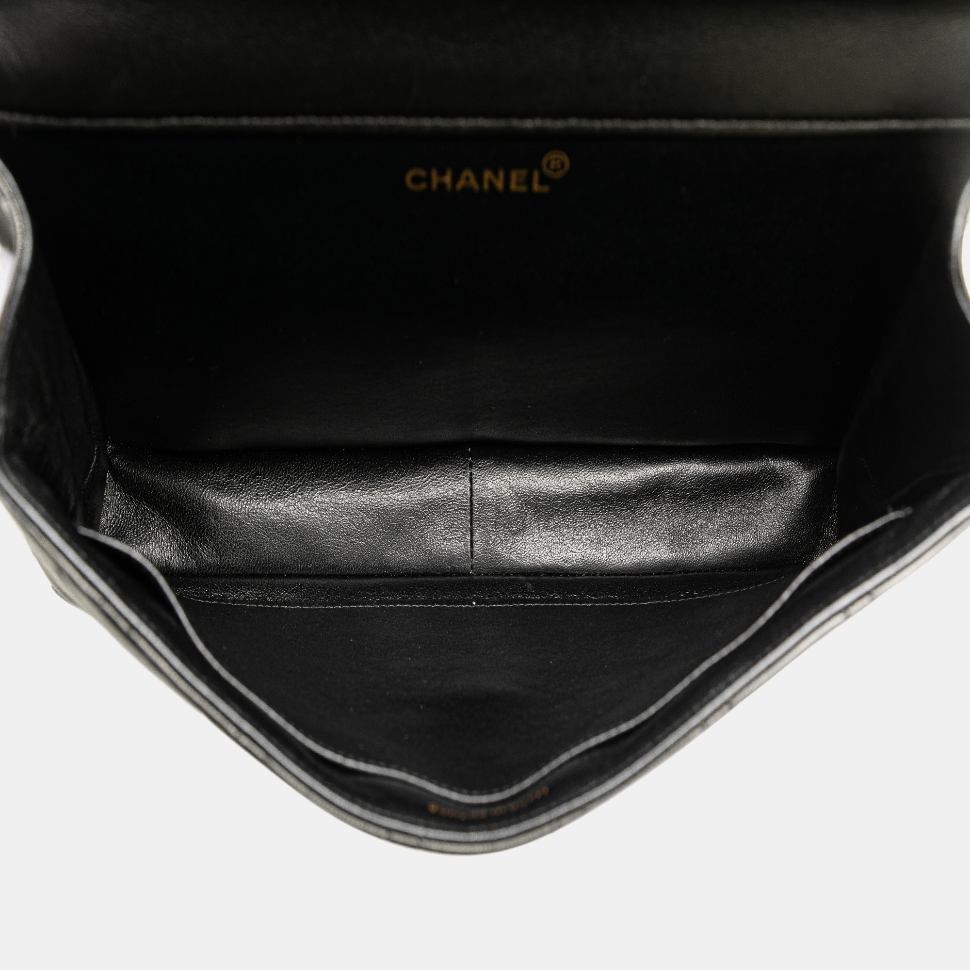 Chanel Black Jumbo Lambskin Double Sided Flap Bag 