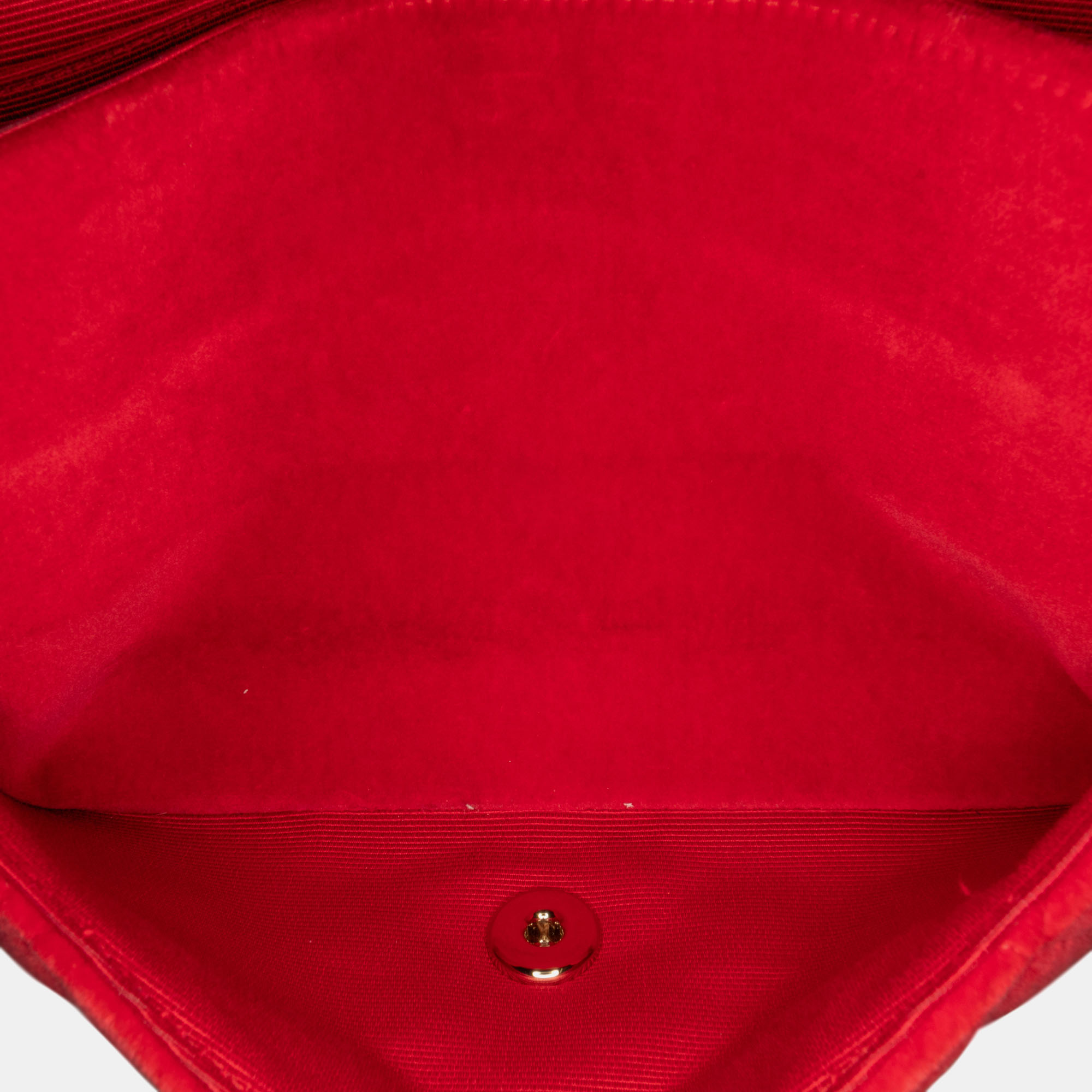Chanel Red Medium Classic Velvet Double Flap Bag 