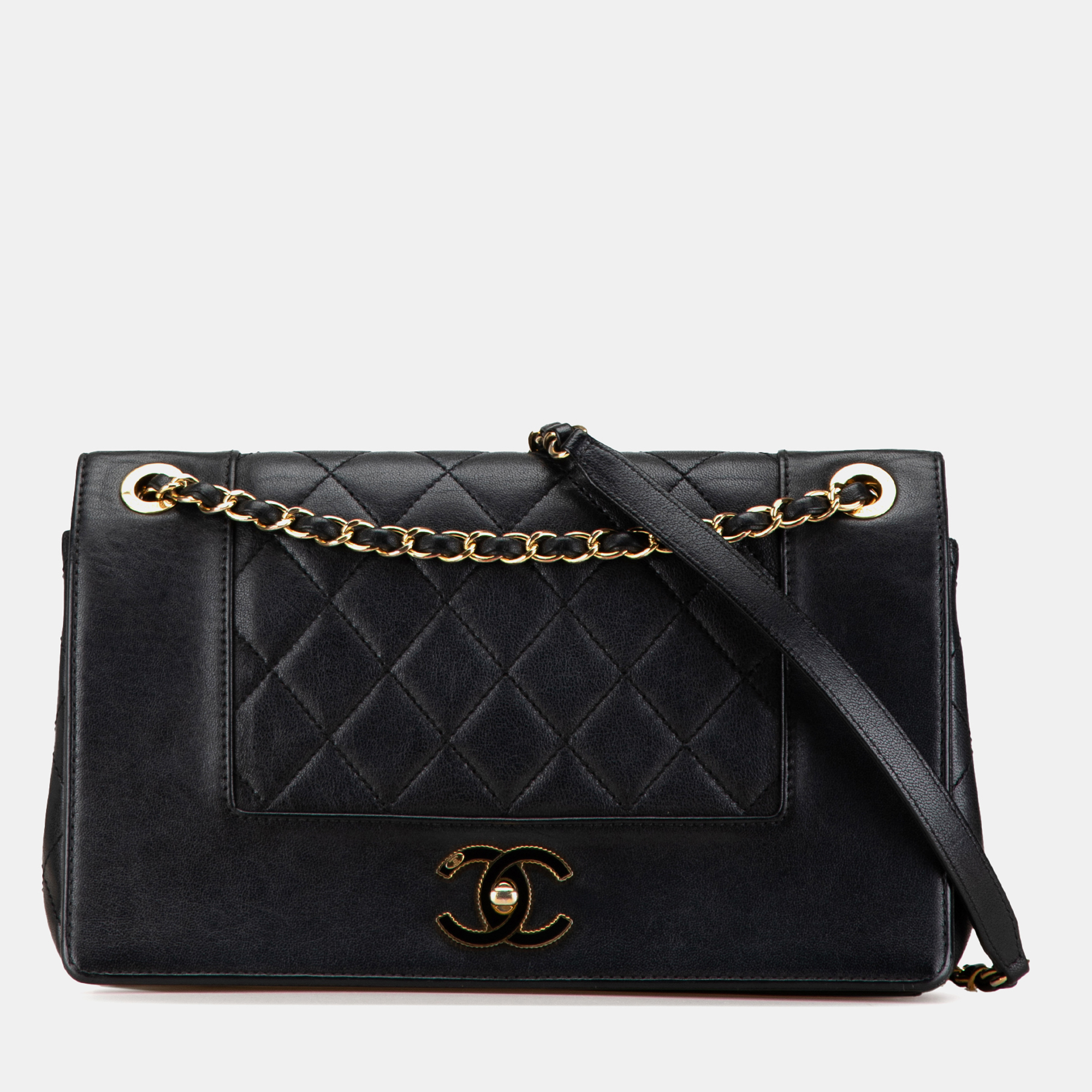 

Chanel Black Lambskin Mademoiselle Vintage Medium Double Flap Bag