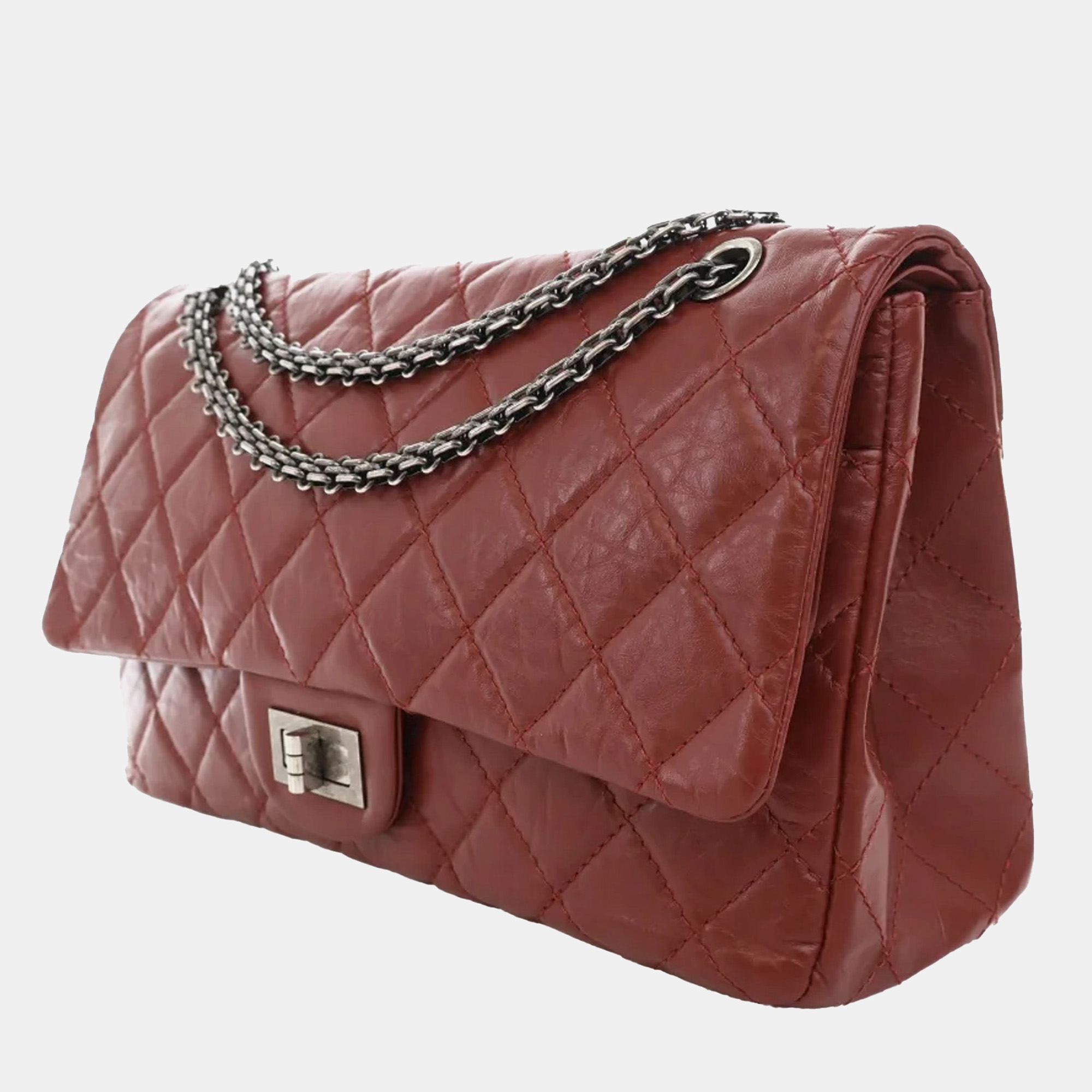 Chanel Red Reissue 2.55 Aged Calfskin Double Flap 227 
