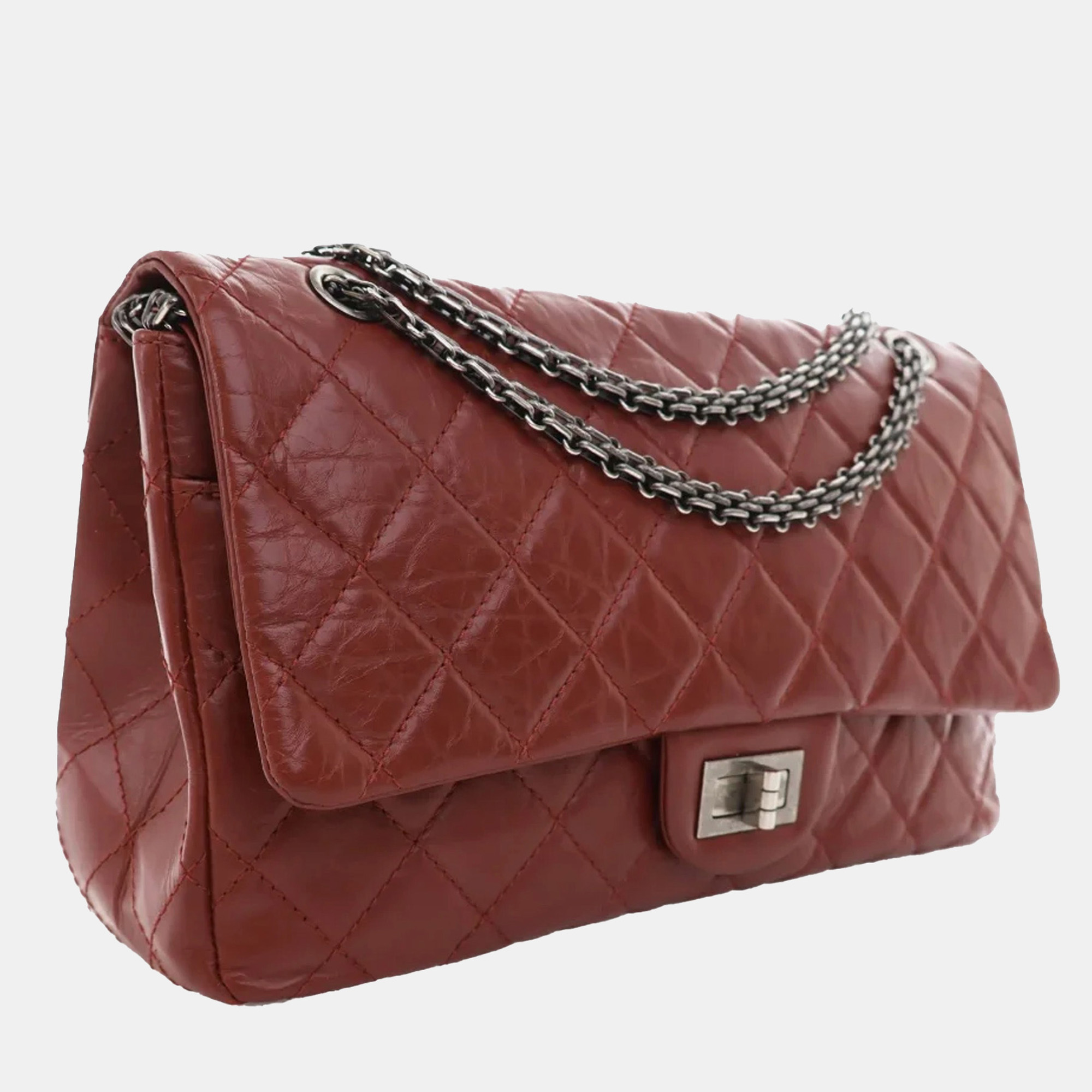 Chanel Red Reissue 2.55 Aged Calfskin Double Flap 227 