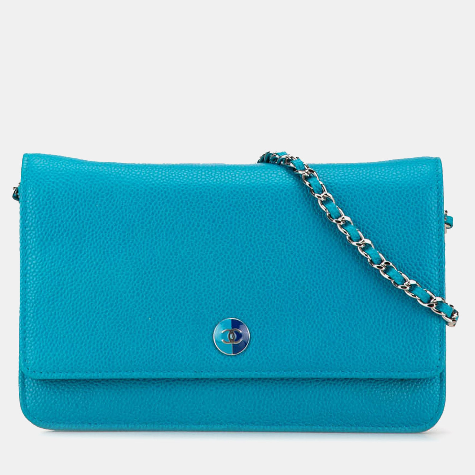 

Chanel Blue Caviar Bicolor CC Wallet On Chain