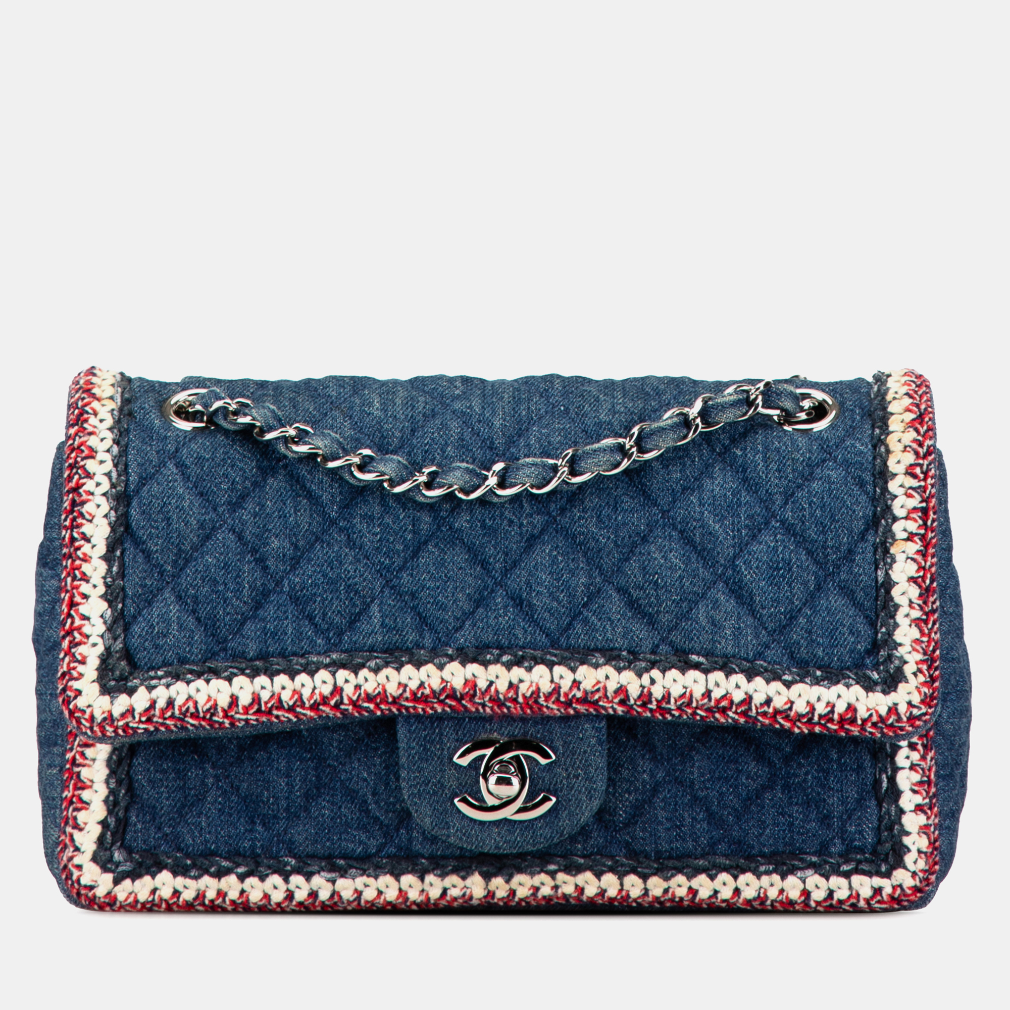 

Chanel Blue Medium Denim Braided Flap