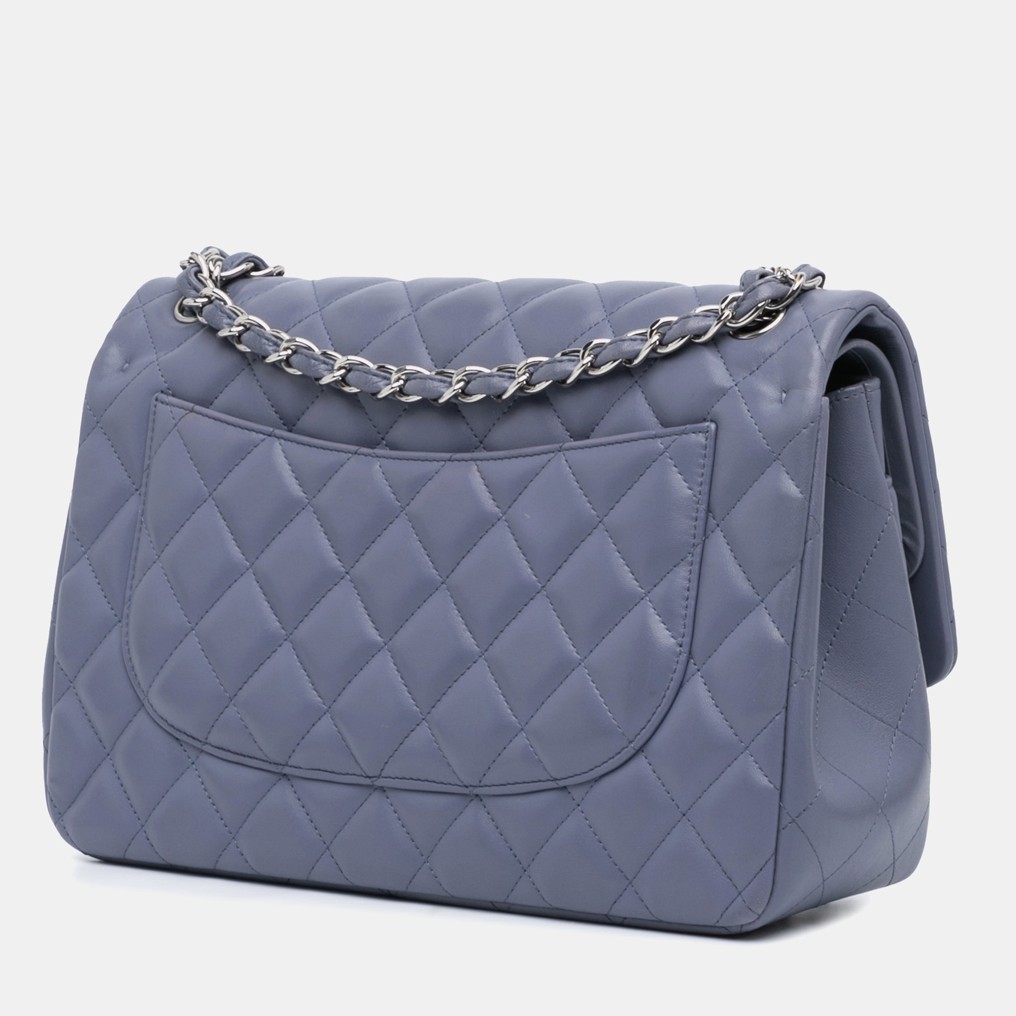 Chanel Purple Jumbo Classic Lambskin Double Flap 