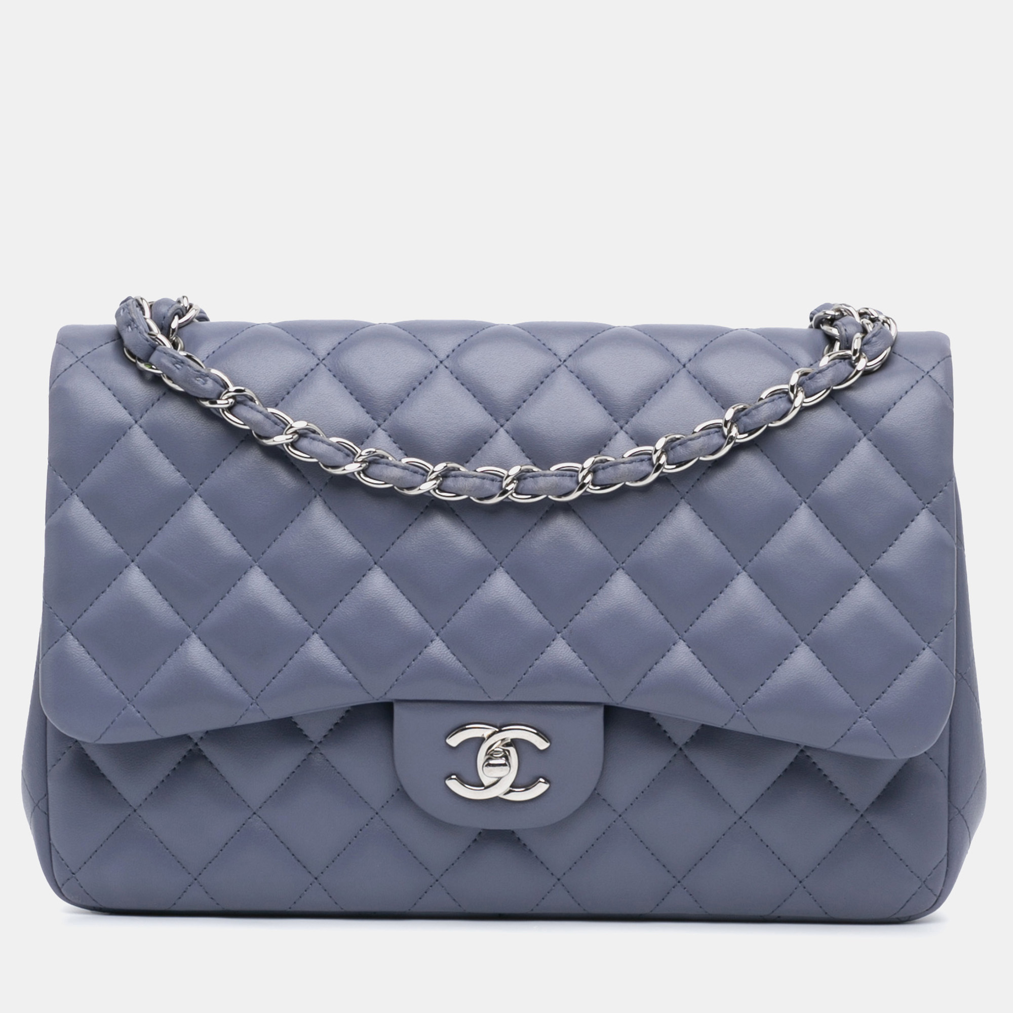 

Chanel Purple Jumbo Classic Lambskin Double Flap