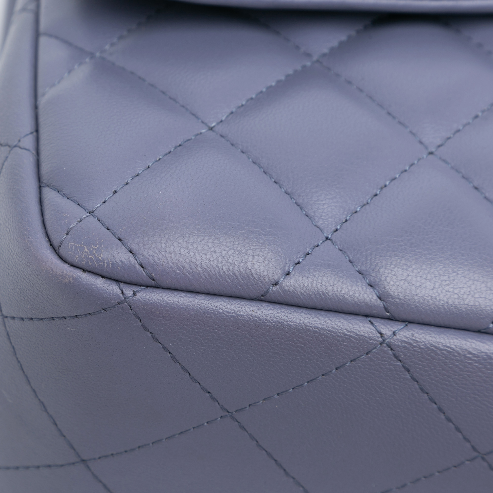 Chanel Purple Jumbo Classic Lambskin Double Flap 