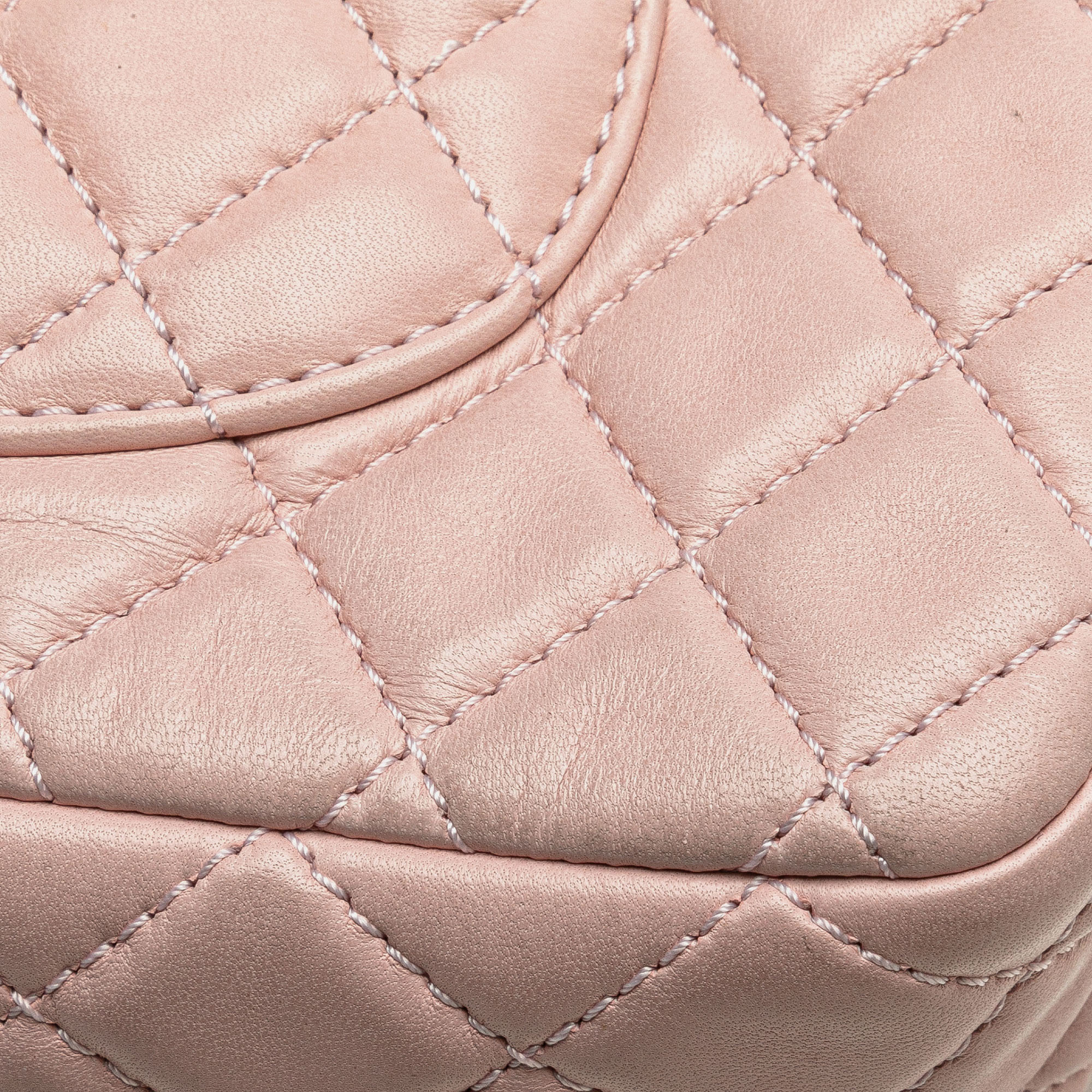 Chanel Pink Medium Classic Lambskin Double Flap 