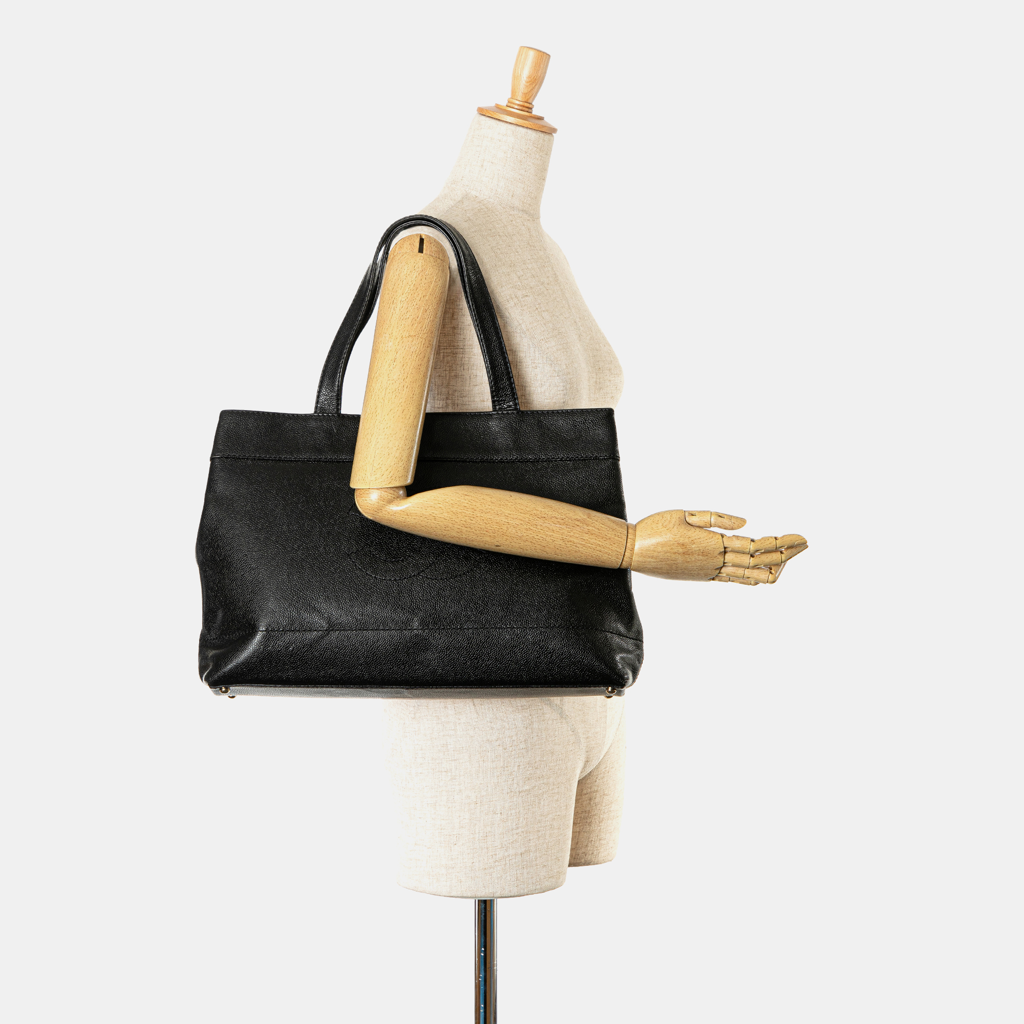 Chanel Black CC Caviar Tote 