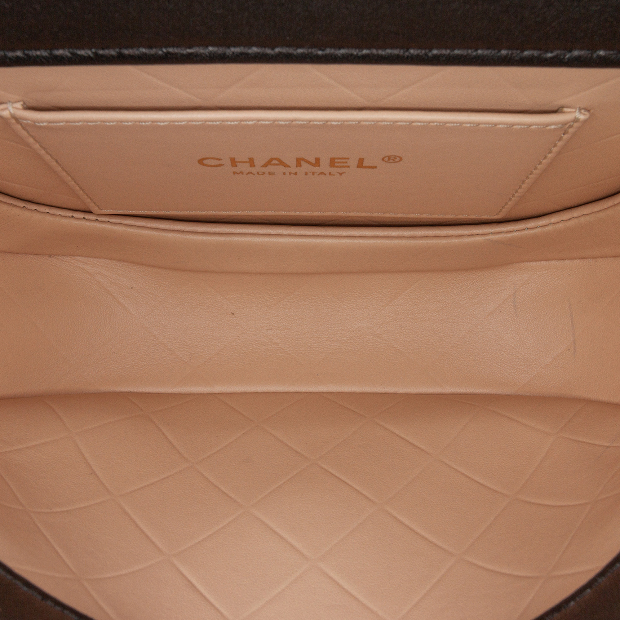 Chanel Black CC Quilted Calfskin Round Moon Messenger Flap 