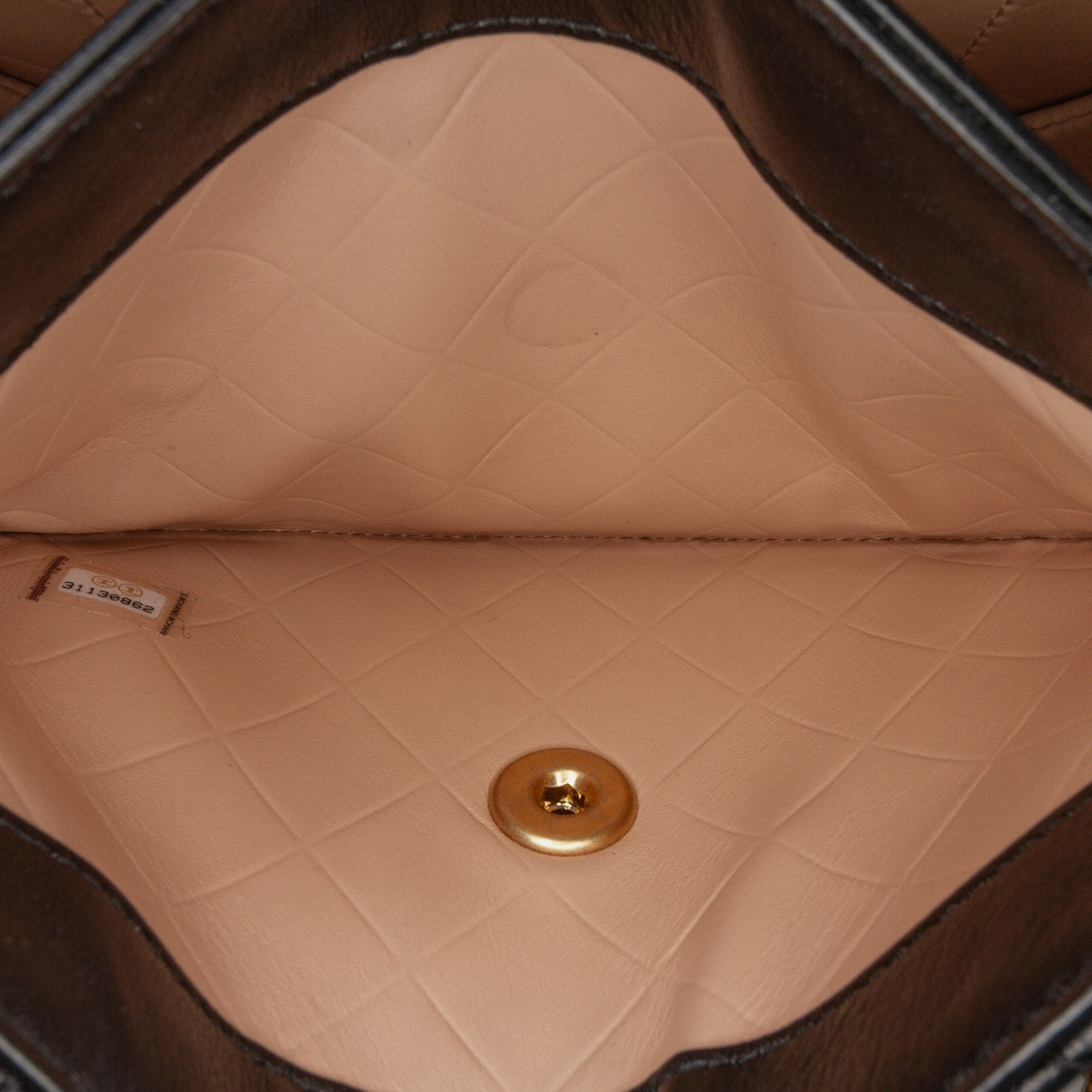 Chanel Black CC Quilted Calfskin Round Moon Messenger Flap 