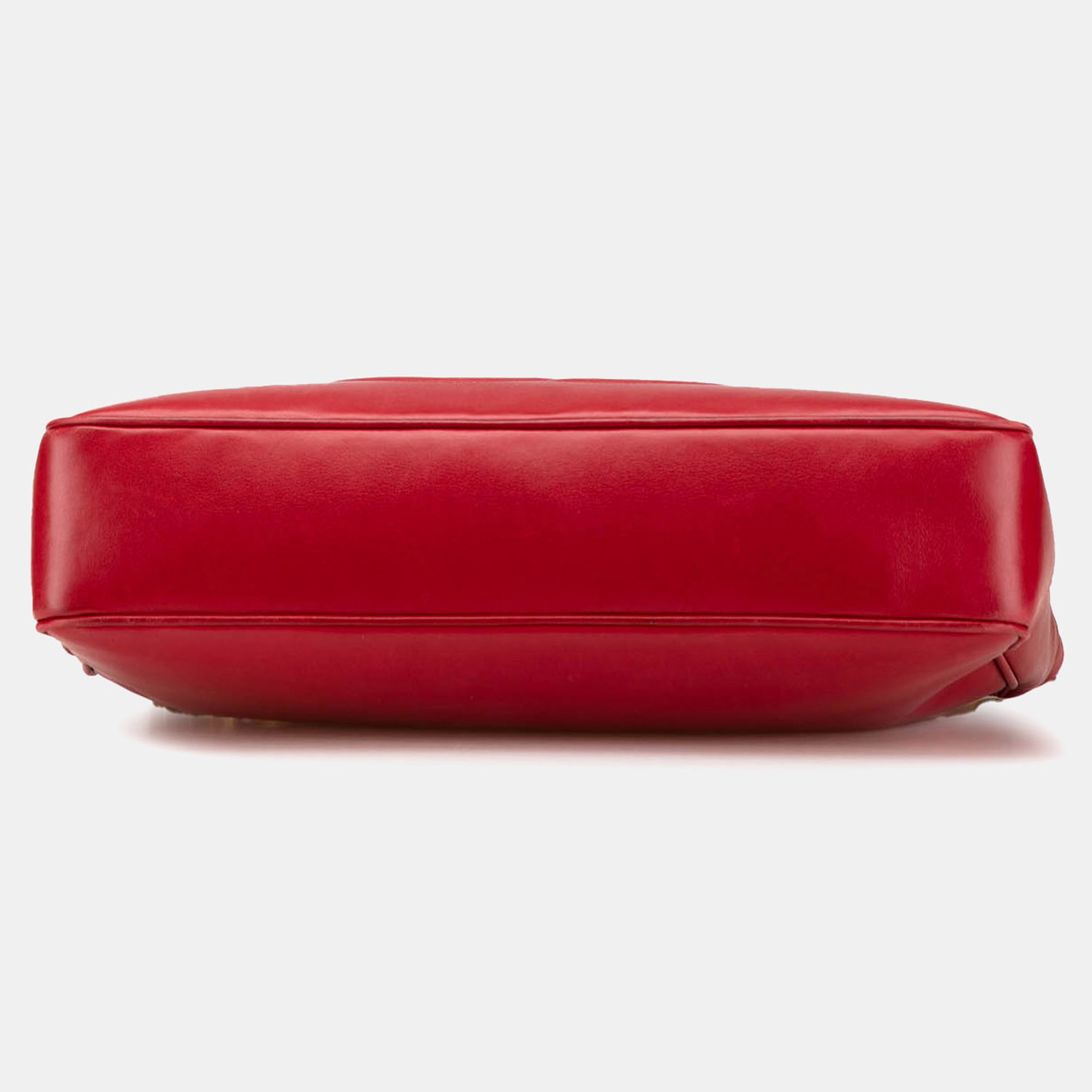 Chanel Red CC Lambskin Chain Tote 