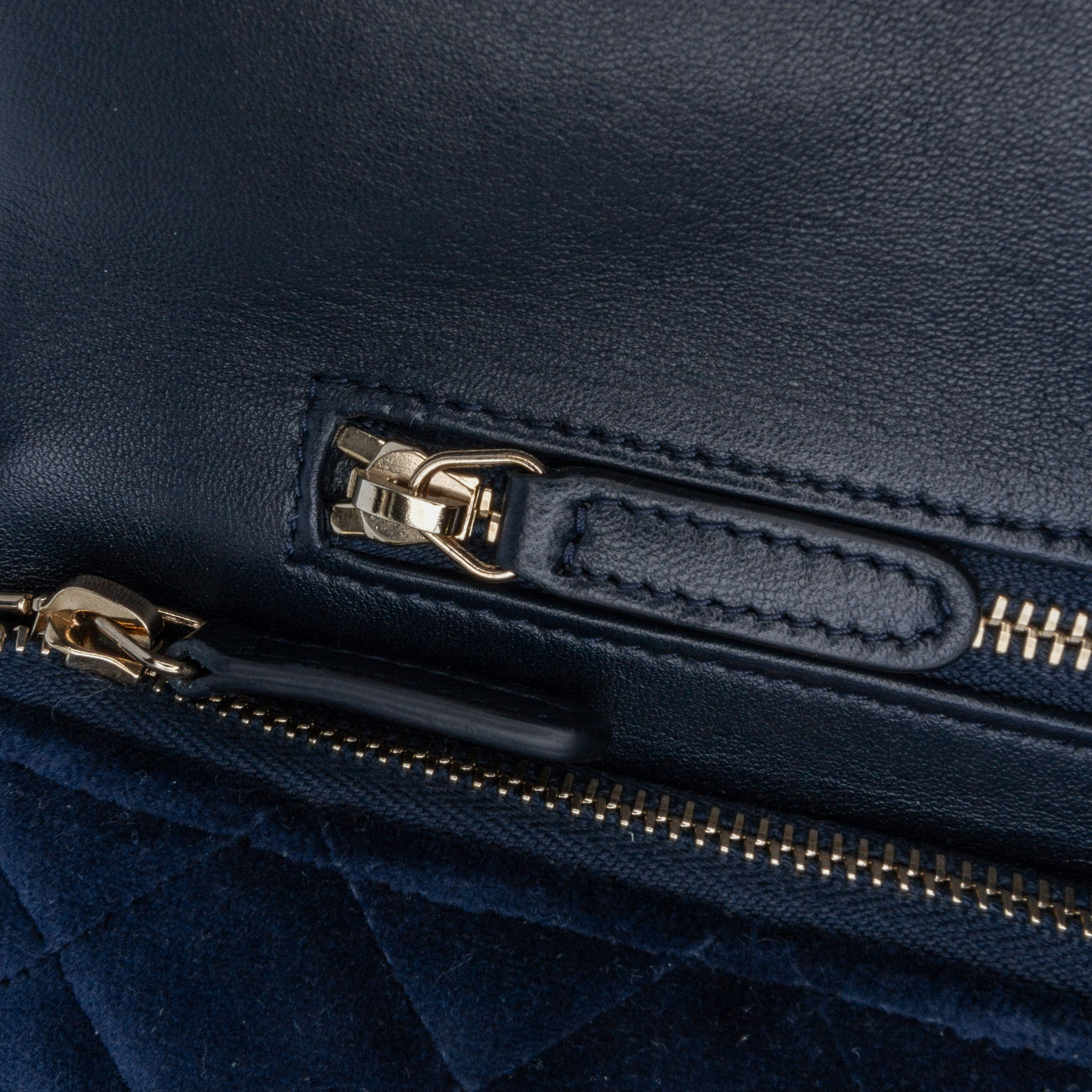 Chanel Blue Quilted Velvet 31 Clutch 
