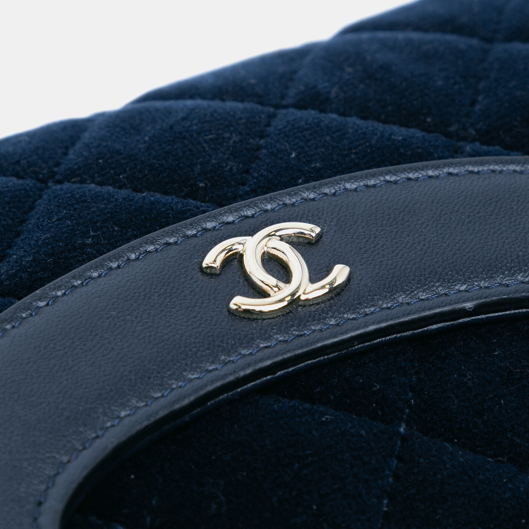 Chanel Blue Quilted Velvet 31 Clutch 