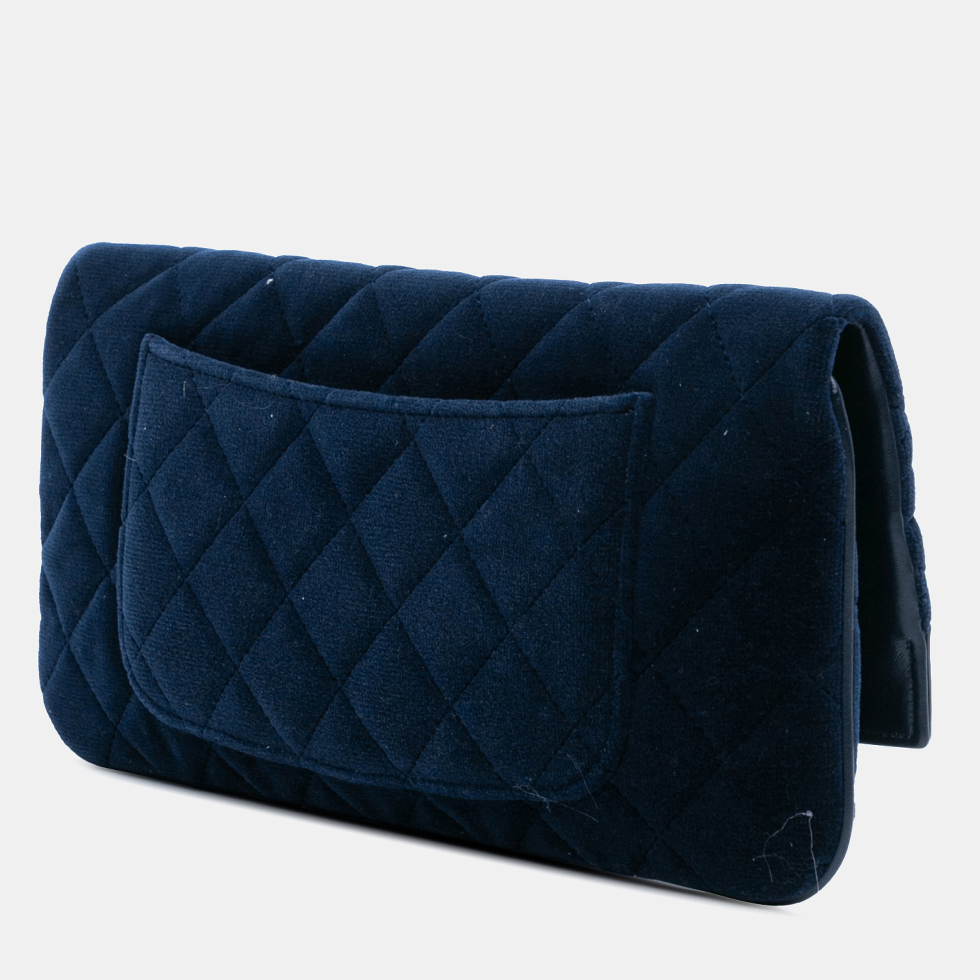 Chanel Blue Quilted Velvet 31 Clutch 