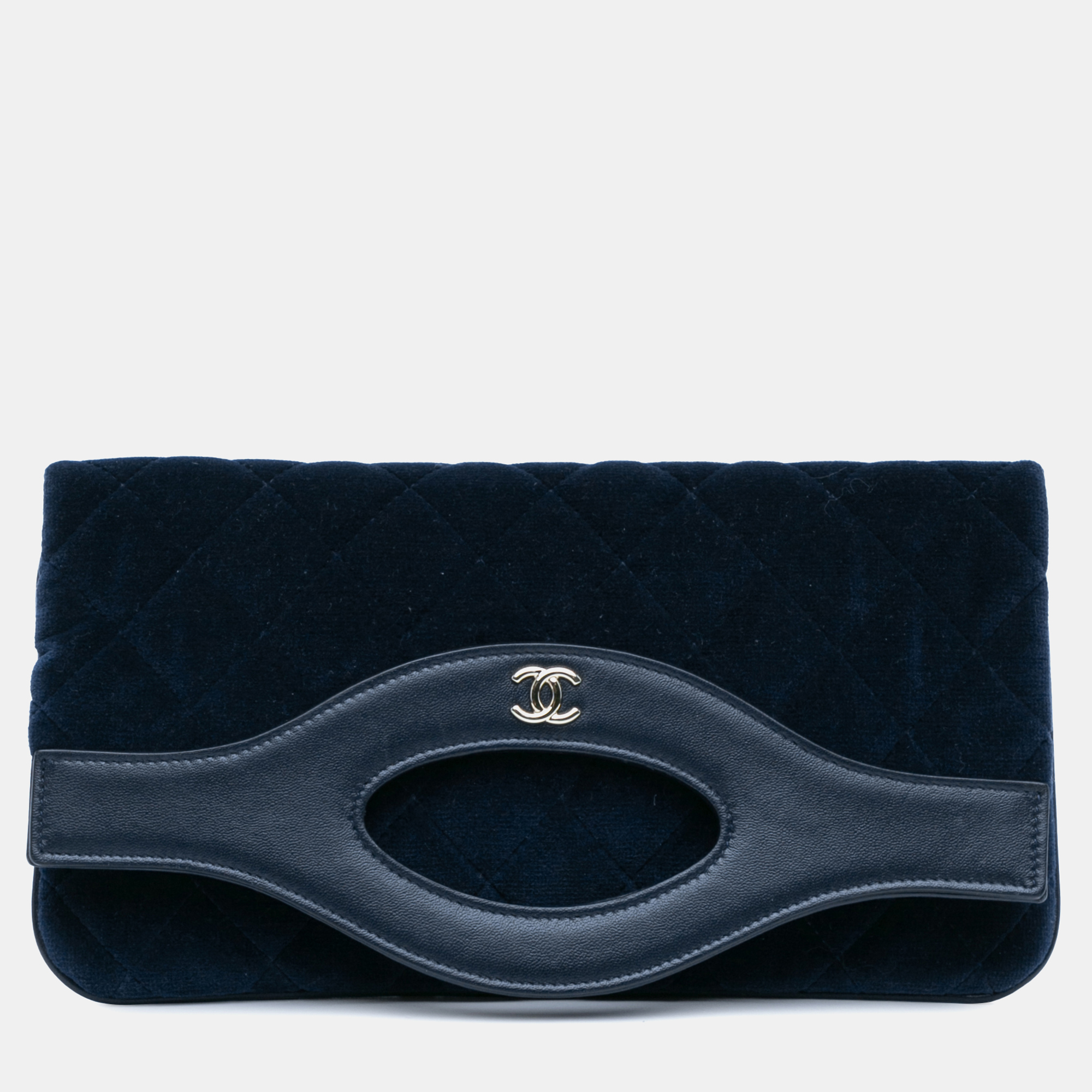 

Chanel Blue Quilted Velvet 31 Clutch