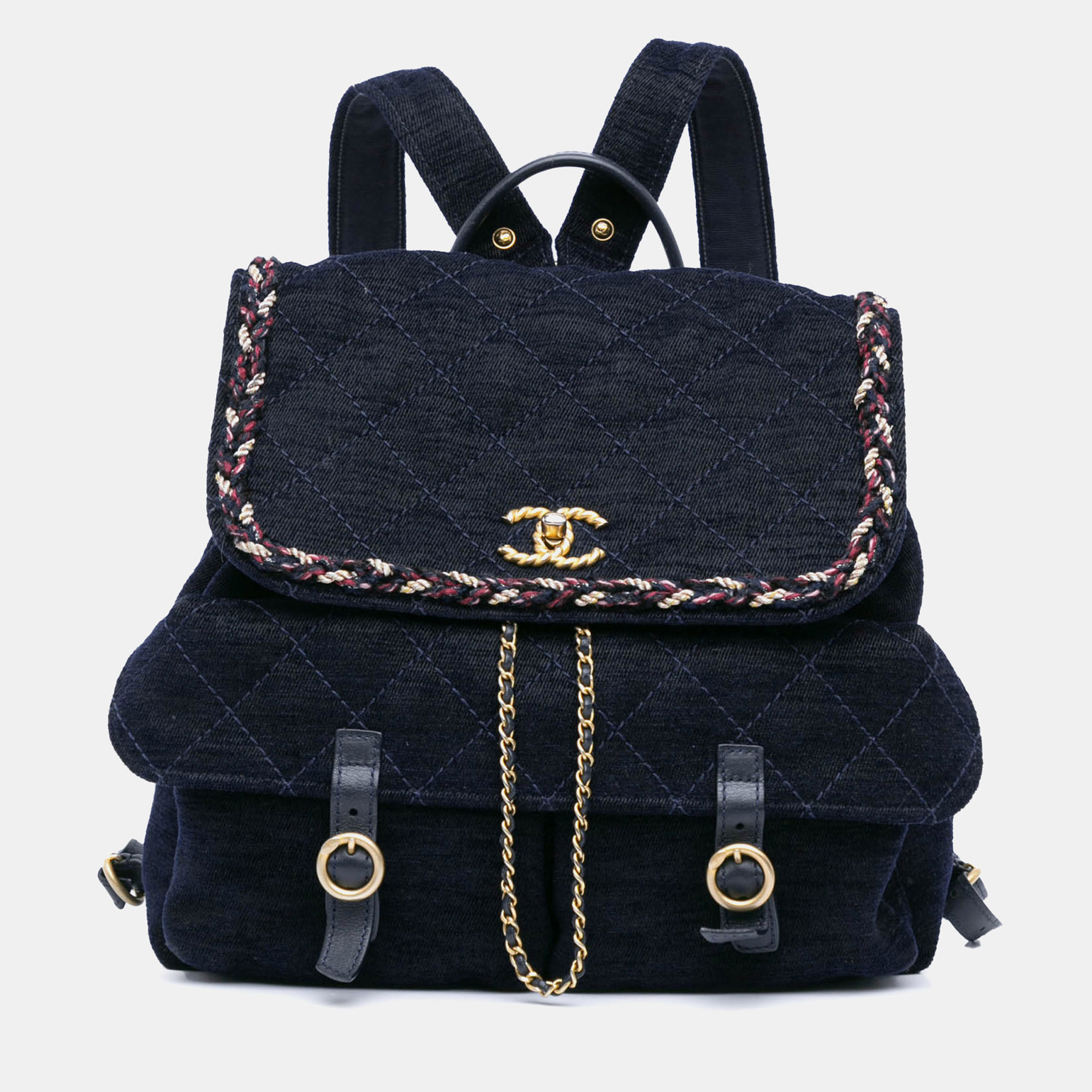 

Chanel Blue Paris-Cosmopolite Velvet Parisian Stroll Backpack