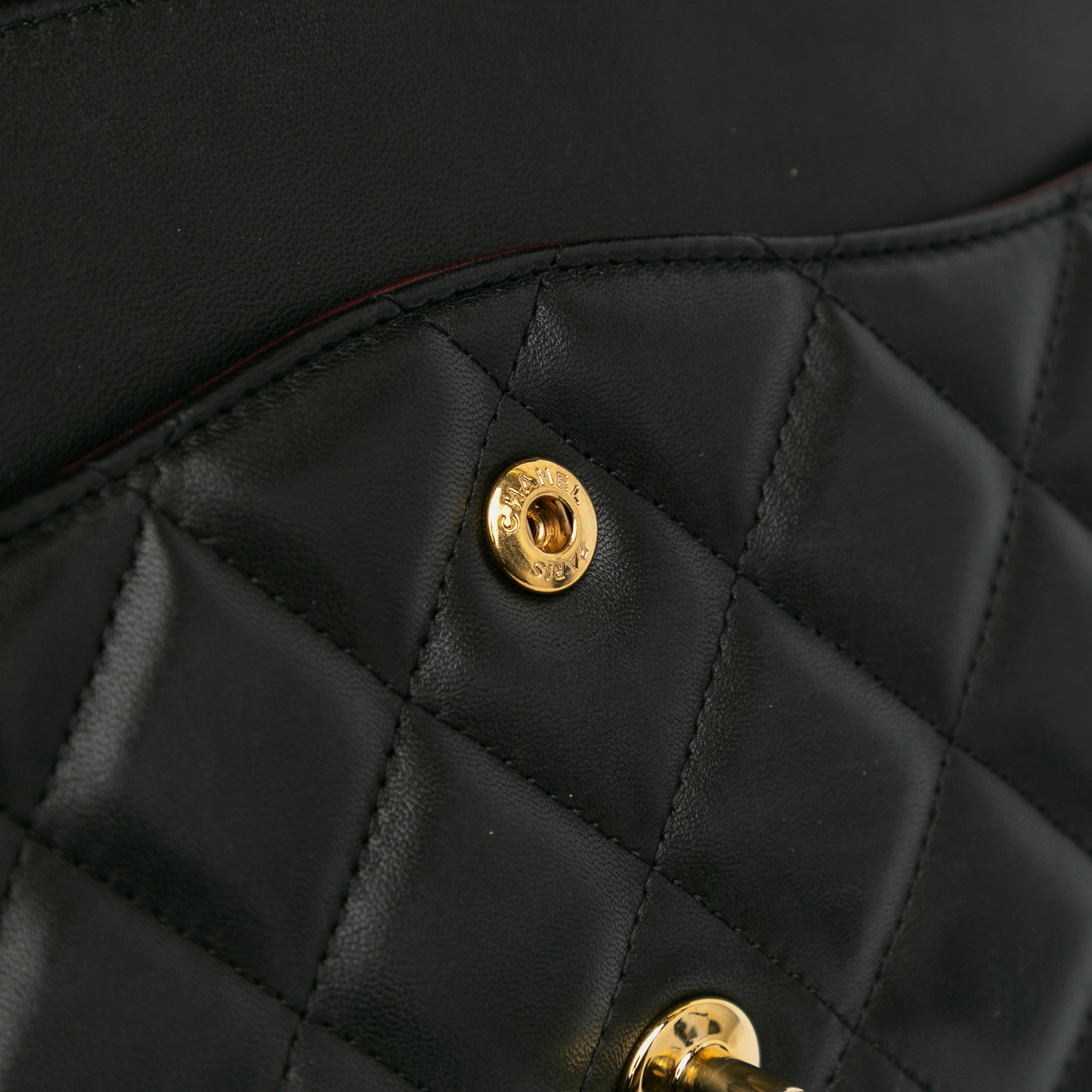 Chanel Black Jumbo Classic Lambskin Double Flap 