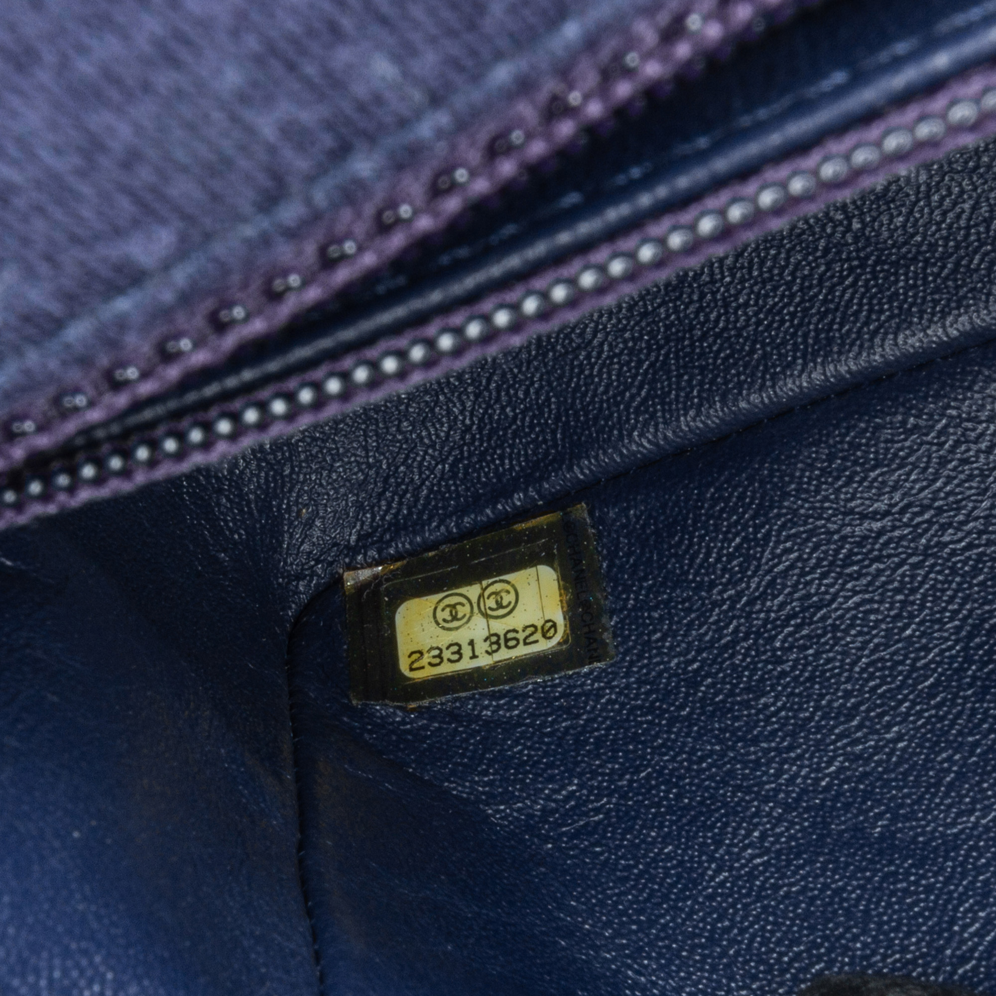 Chanel Navy Blue Mini Rectangular Classic Jersey Single Flap 