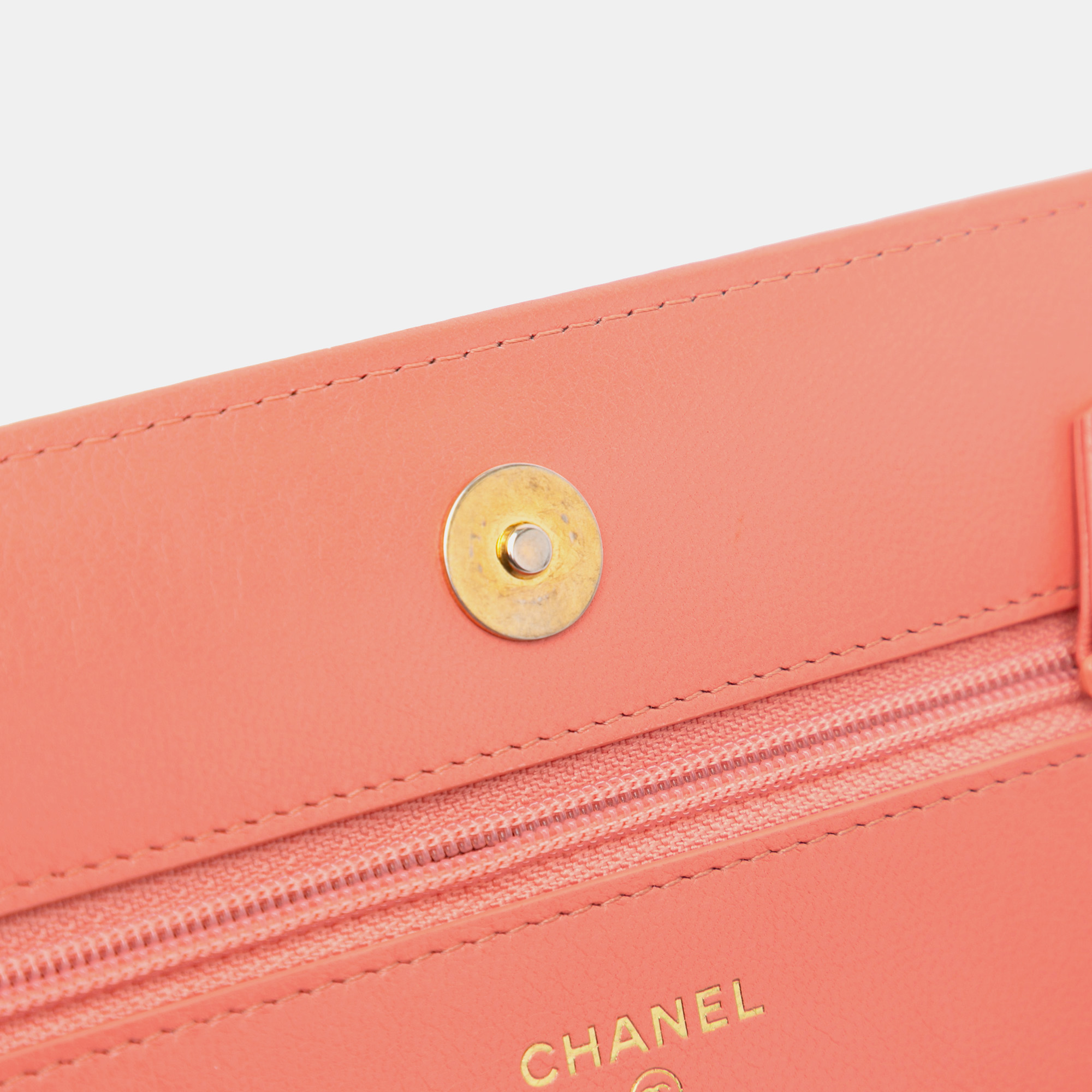 Chanel Pink Quilted Lambskin 19 Wallet on Chain 
