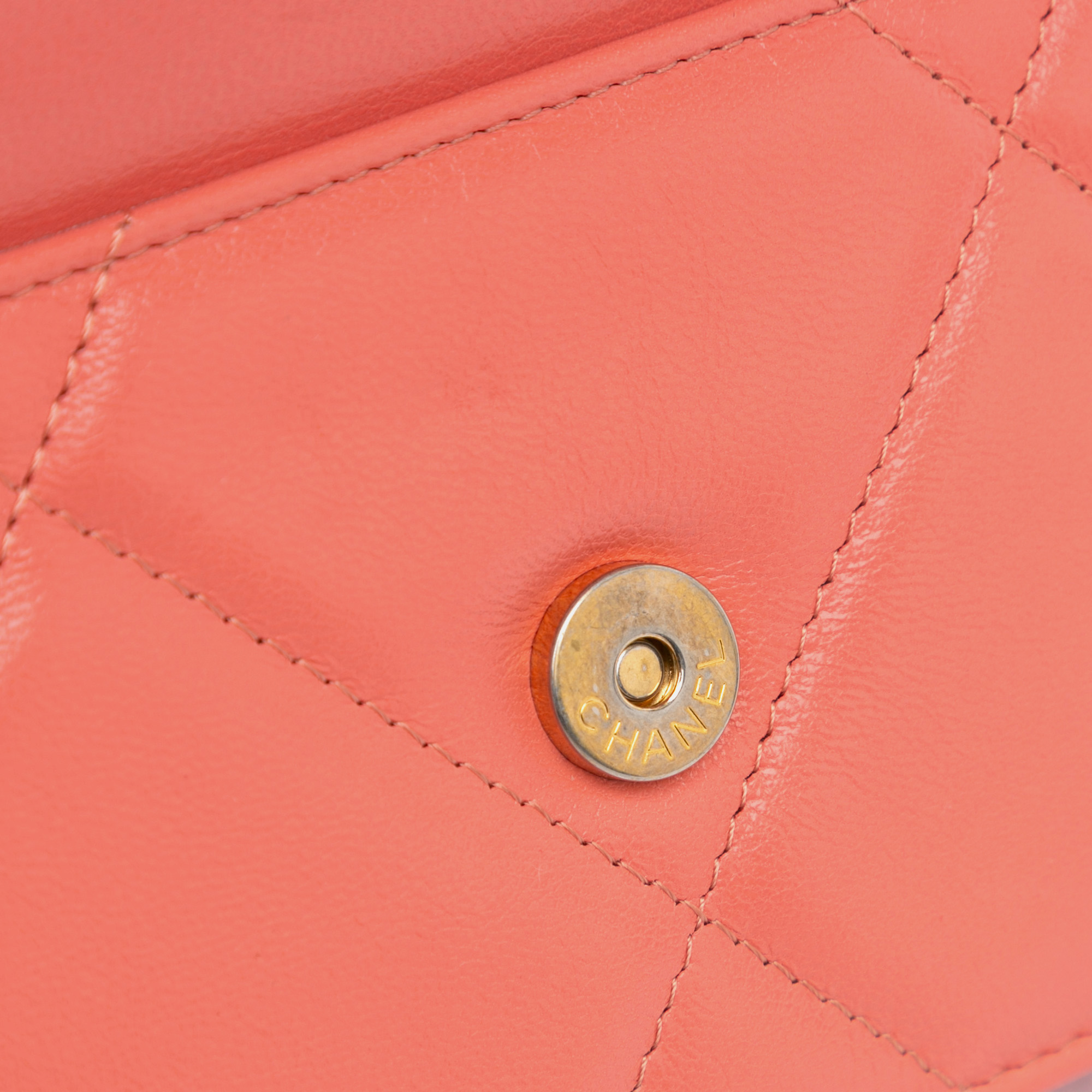 Chanel Pink Quilted Lambskin 19 Wallet on Chain 