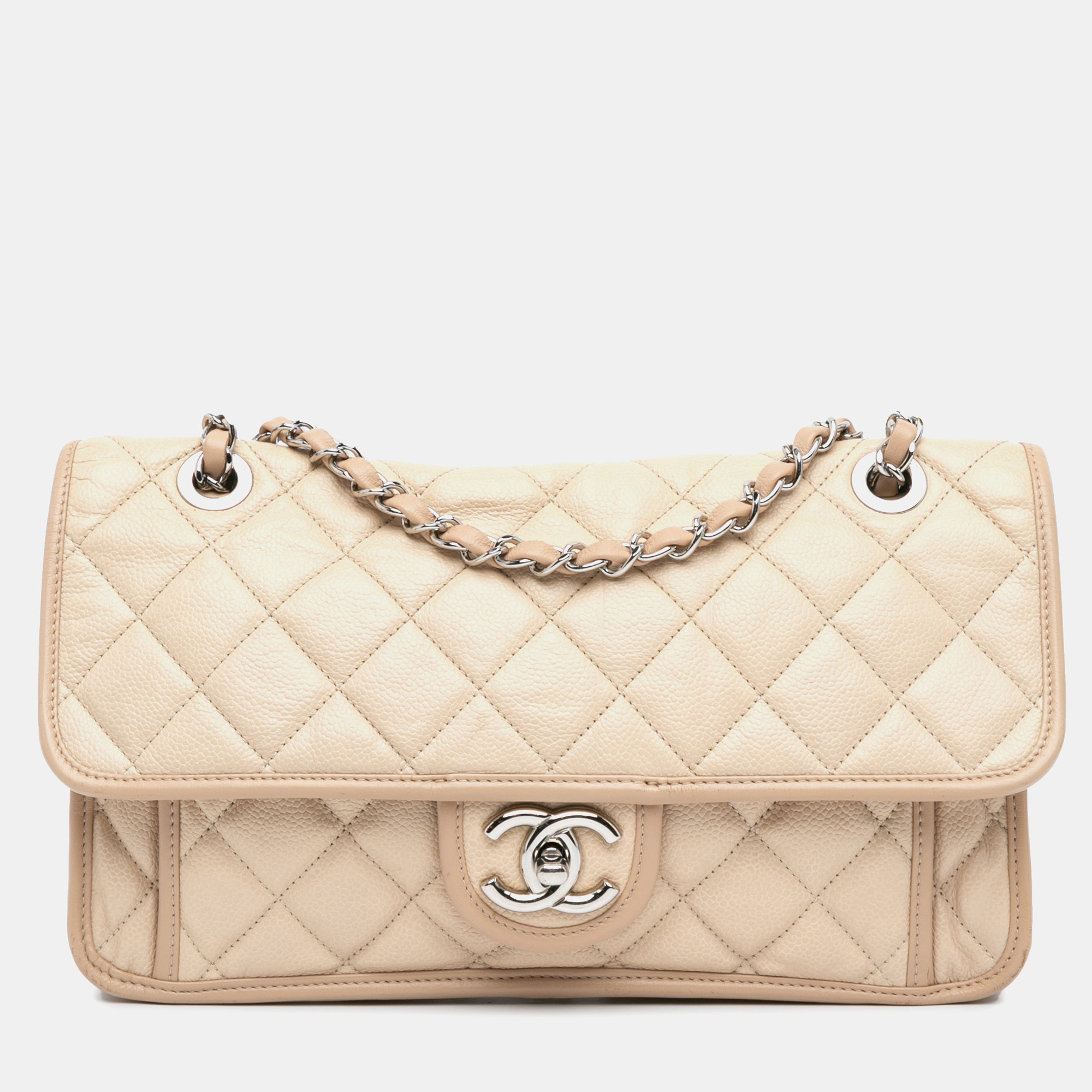 

Chanel Beige Medium Caviar French Riviera Flap