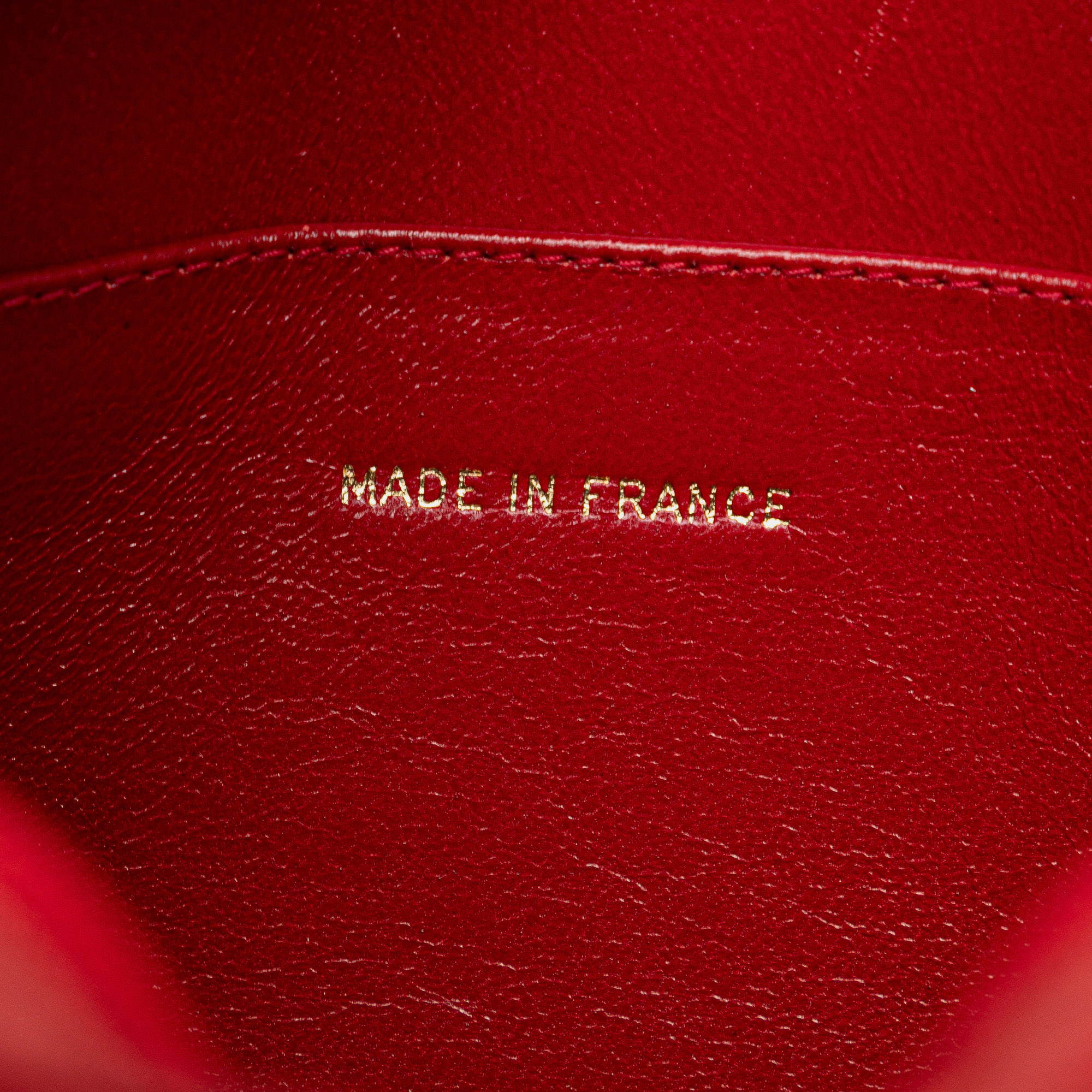 Chanel Red Quilted Lambskin Half Moon Chain Shoulder Bag 