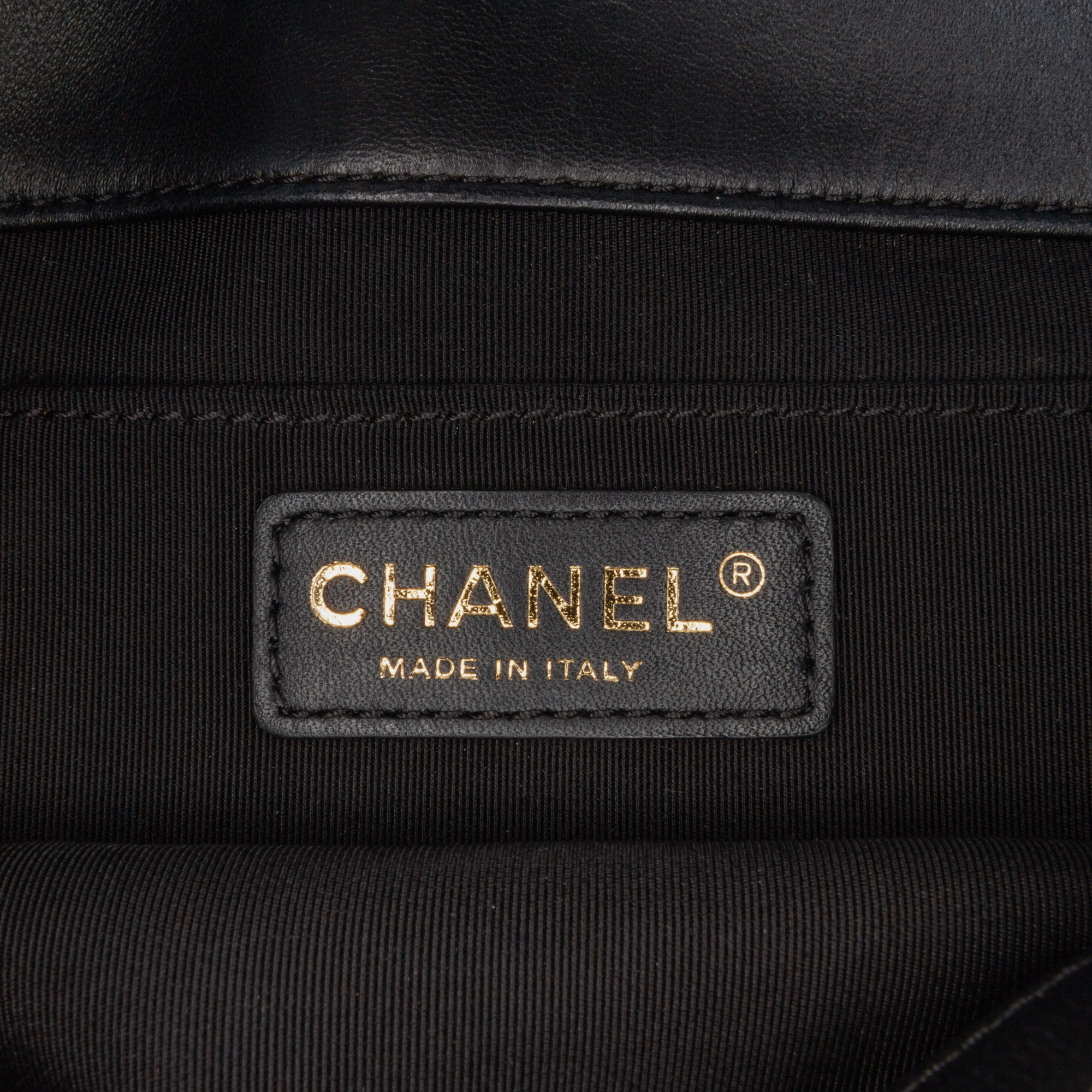 Chanel Black Chevron Lambskin Fold Up Again Clutch 