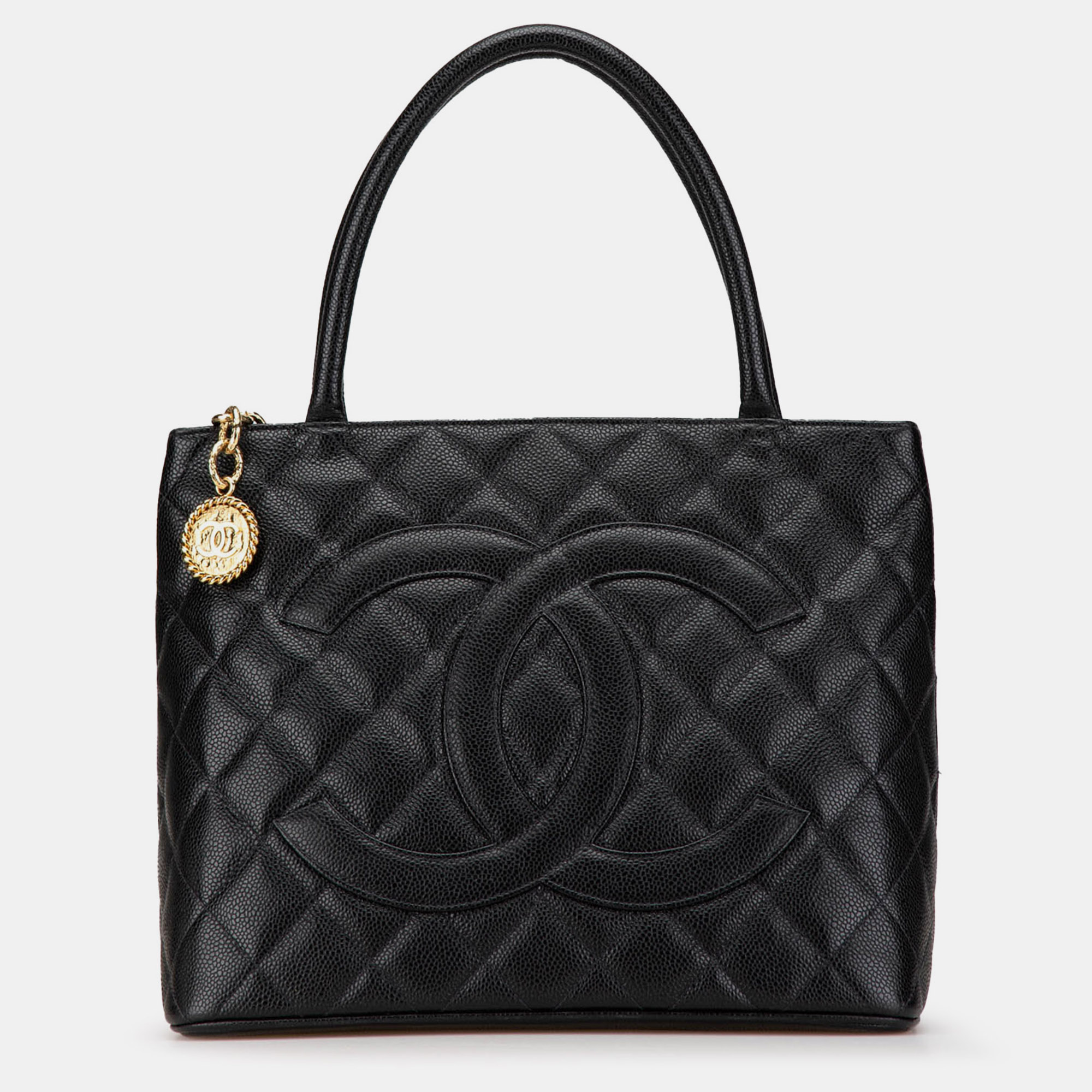 

Chanel Black Caviar Medallion Tote