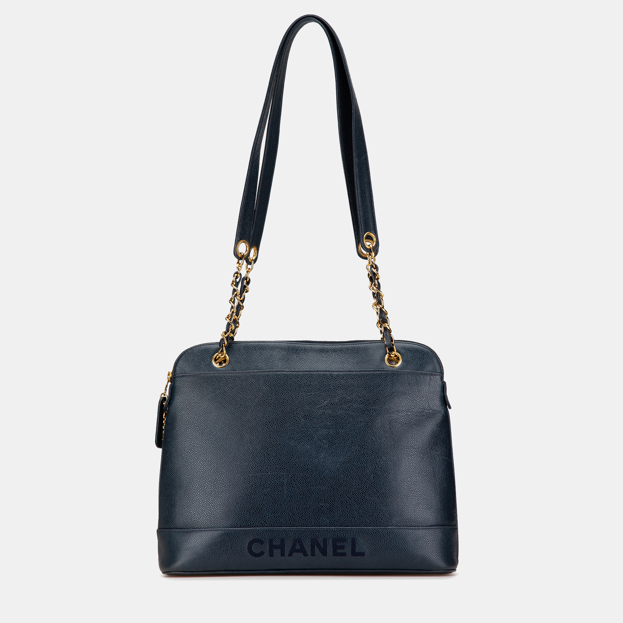 

Chanel Blue Caviar Chain Tote