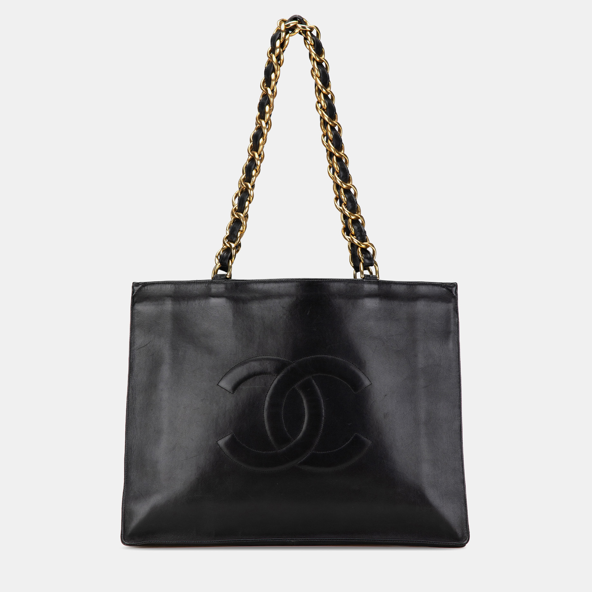 

Chanel Black CC Lambskin Chain Tote