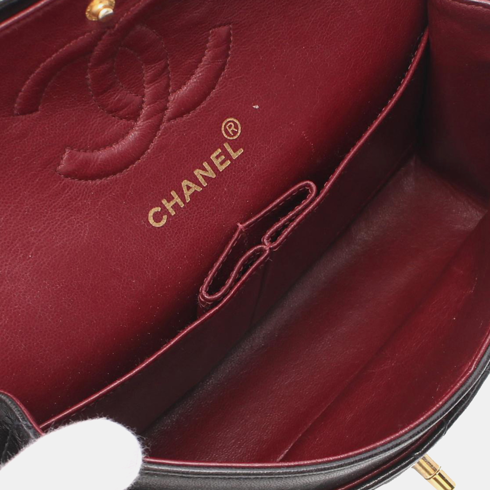 Chanel Black Small Classic Lambskin Double Flap 