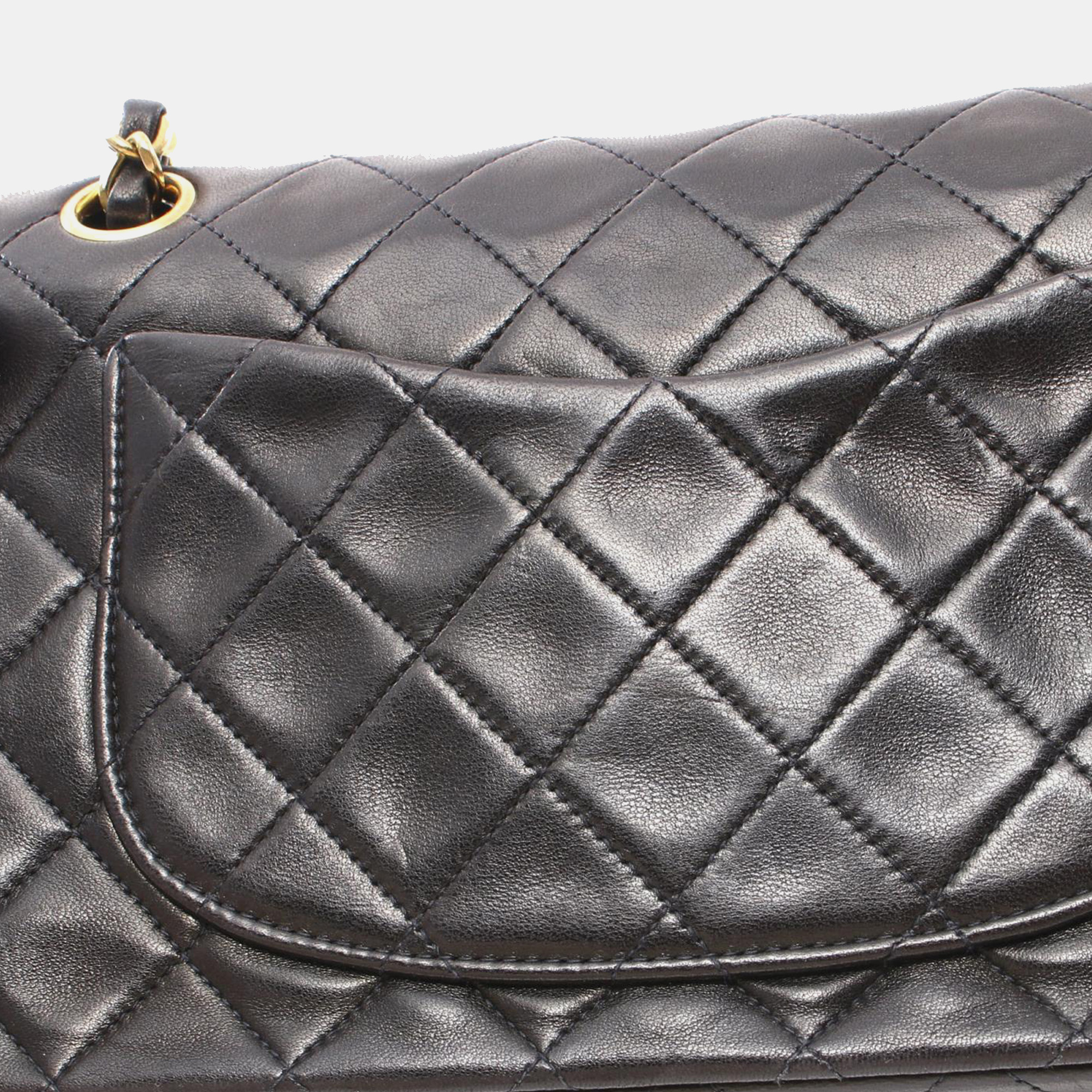 Chanel Black Small Classic Lambskin Double Flap 