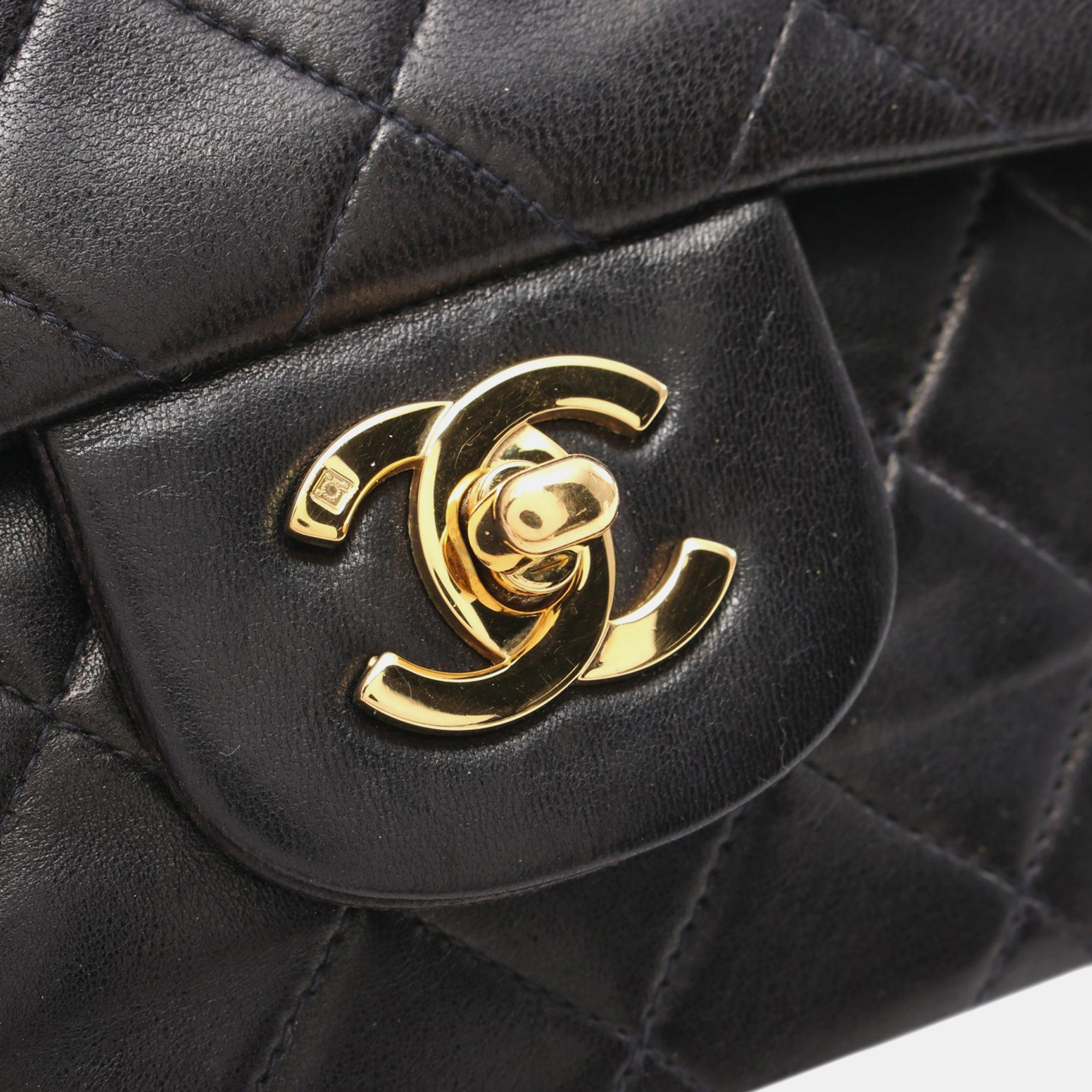 Chanel Black Small Classic Lambskin Double Flap 