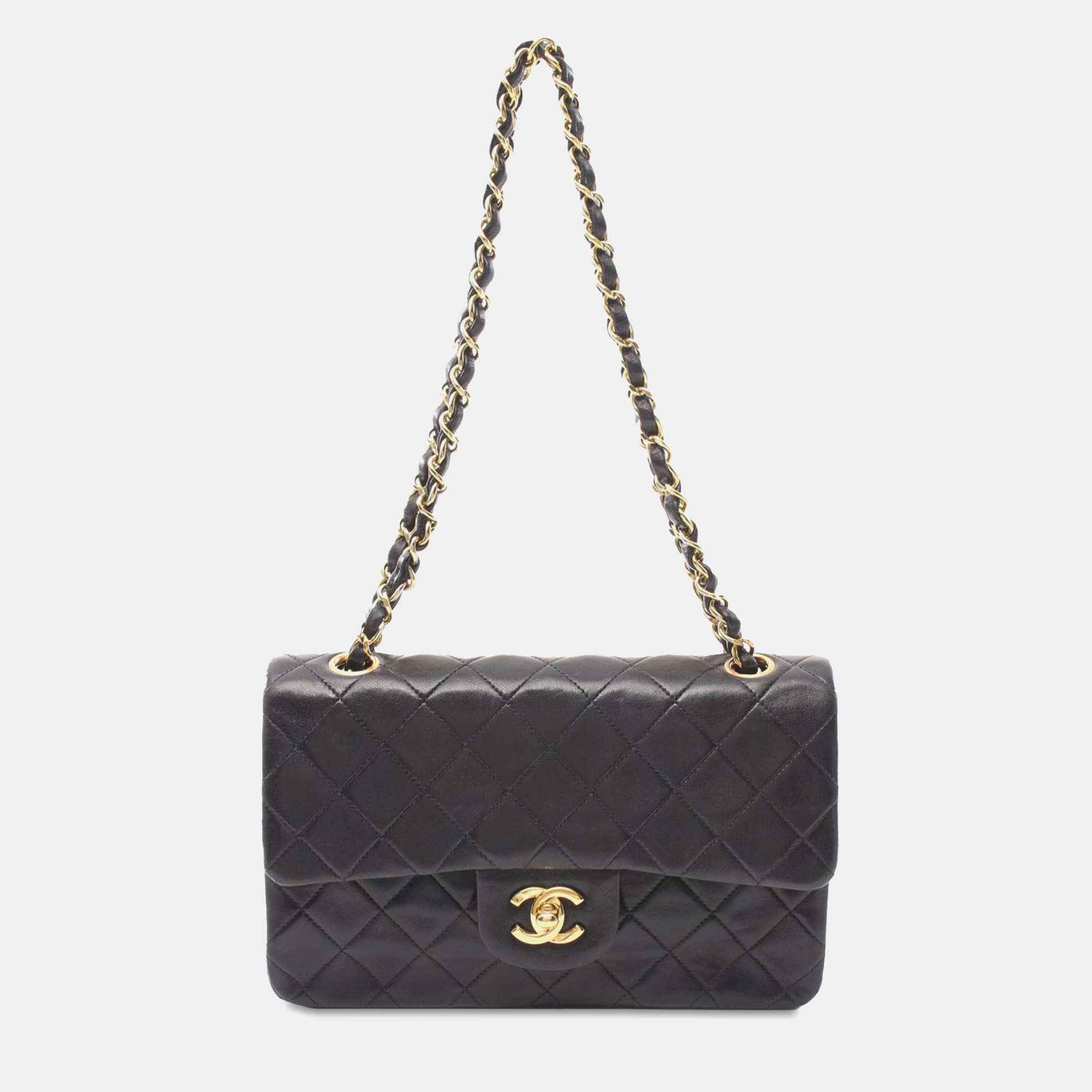 

Chanel Black Small Classic Lambskin Double Flap