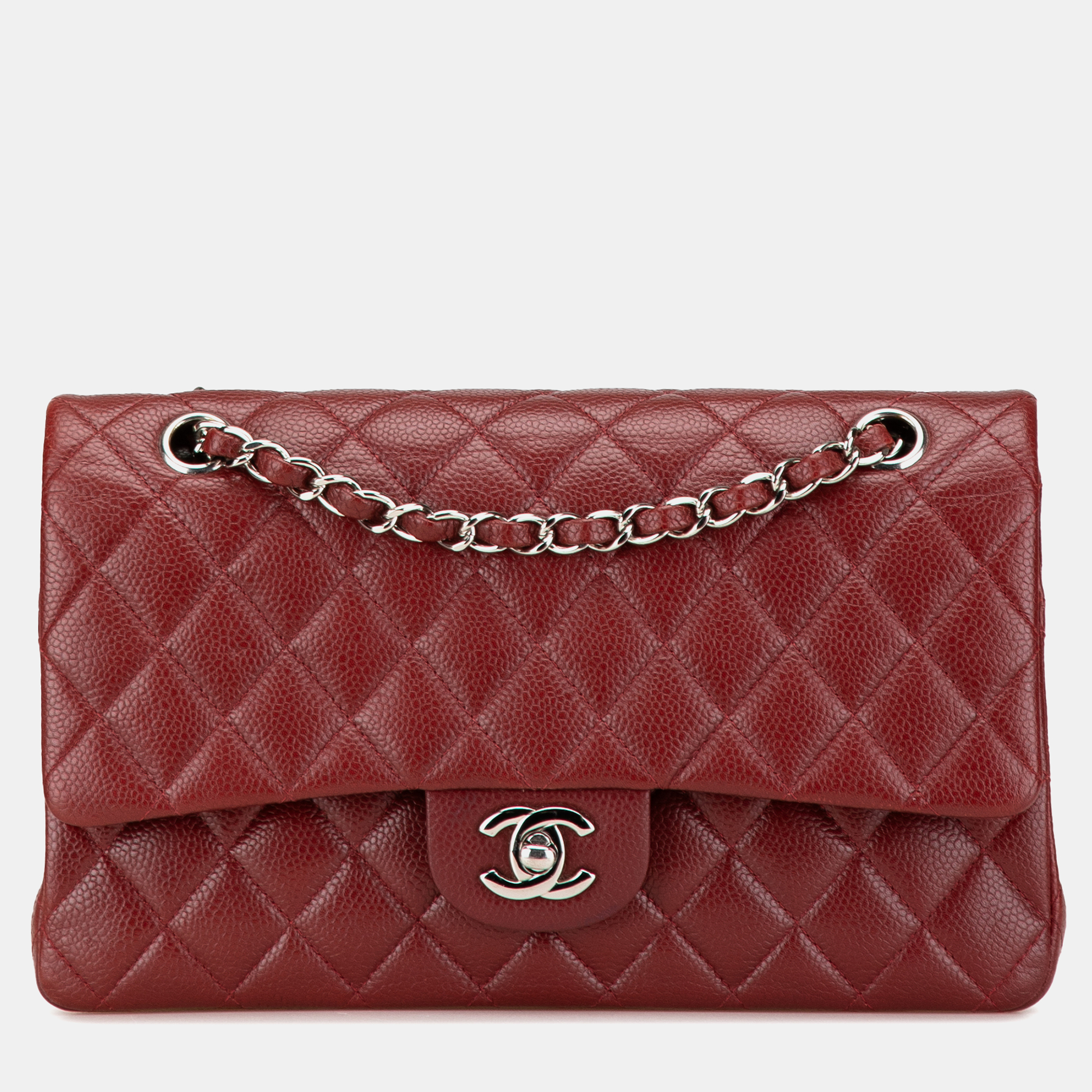 

Chanel Red Medium Classic Caviar Double Flap