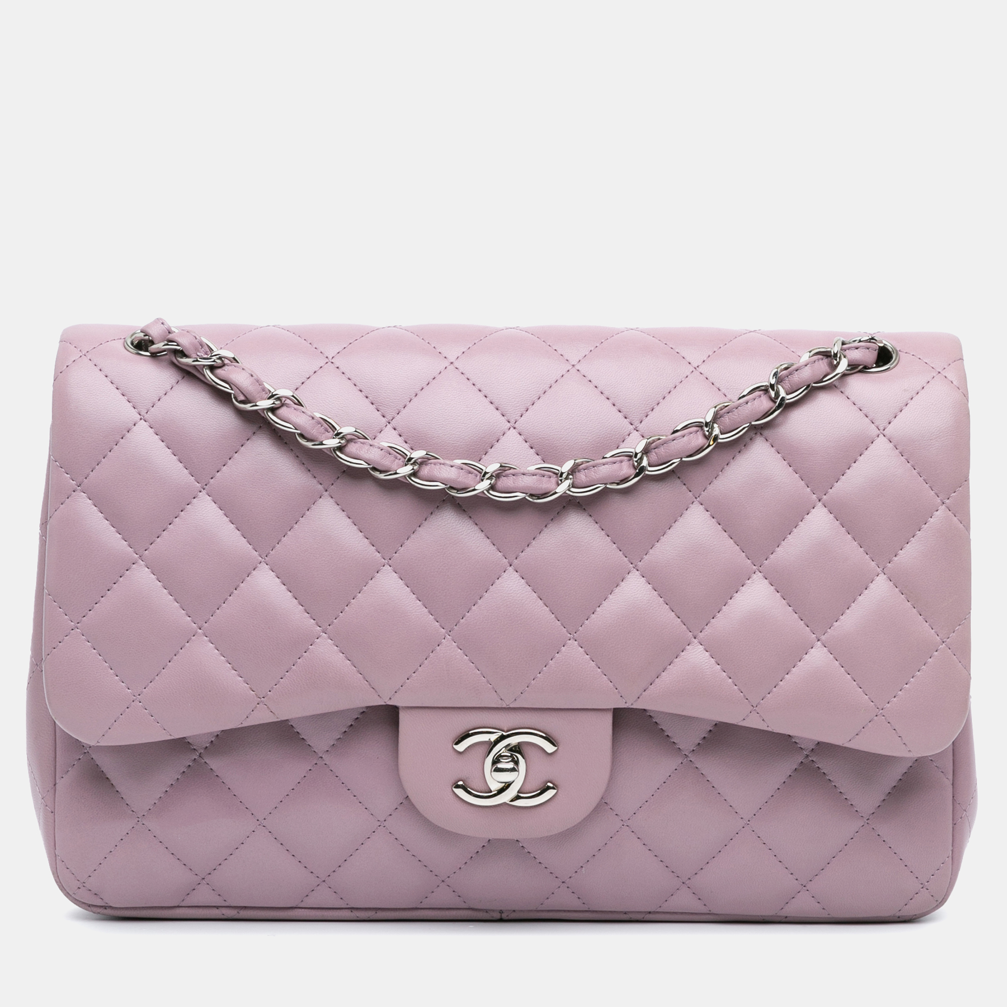 

Chanel Purple Jumbo Classic Lambskin Double Flap