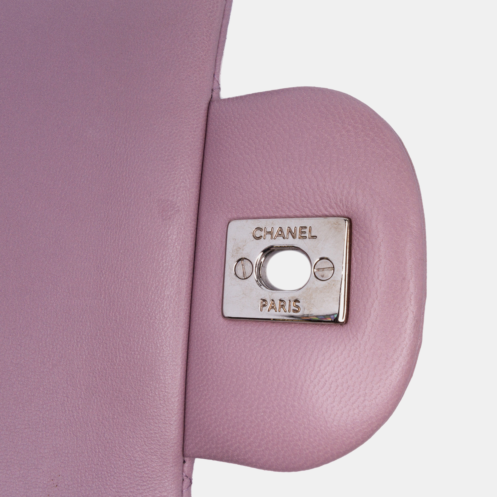 Chanel Purple Jumbo Classic Lambskin Double Flap 