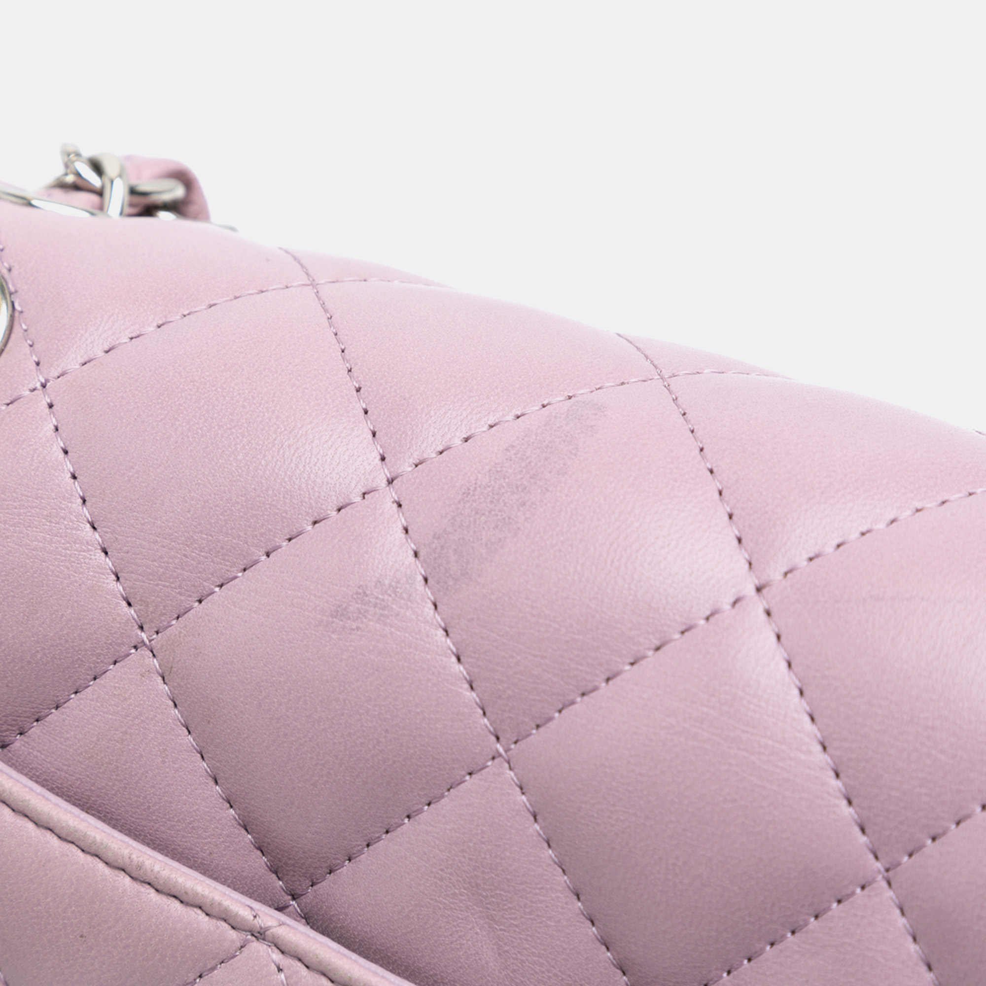 Chanel Purple Jumbo Classic Lambskin Double Flap 