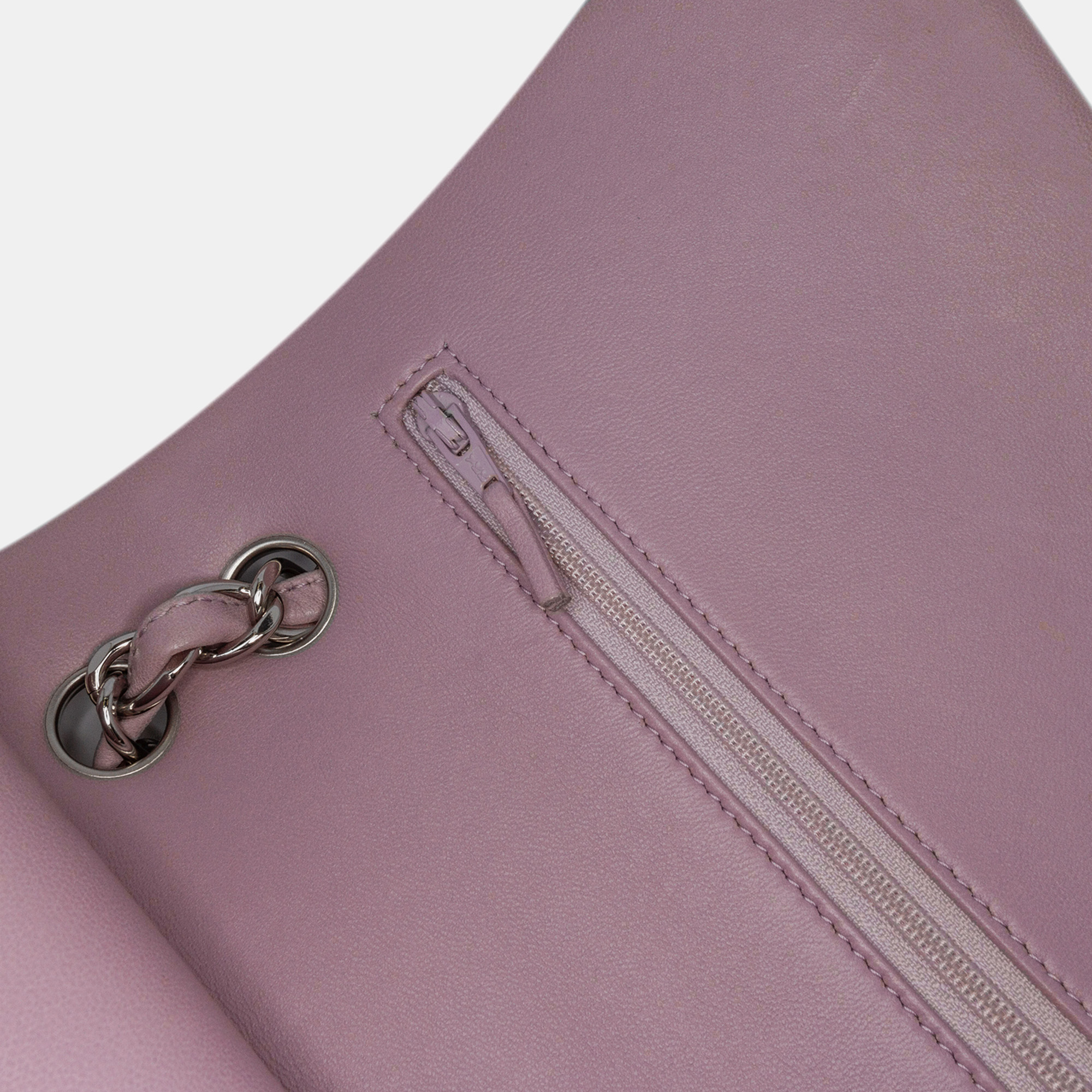 Chanel Purple Jumbo Classic Lambskin Double Flap 