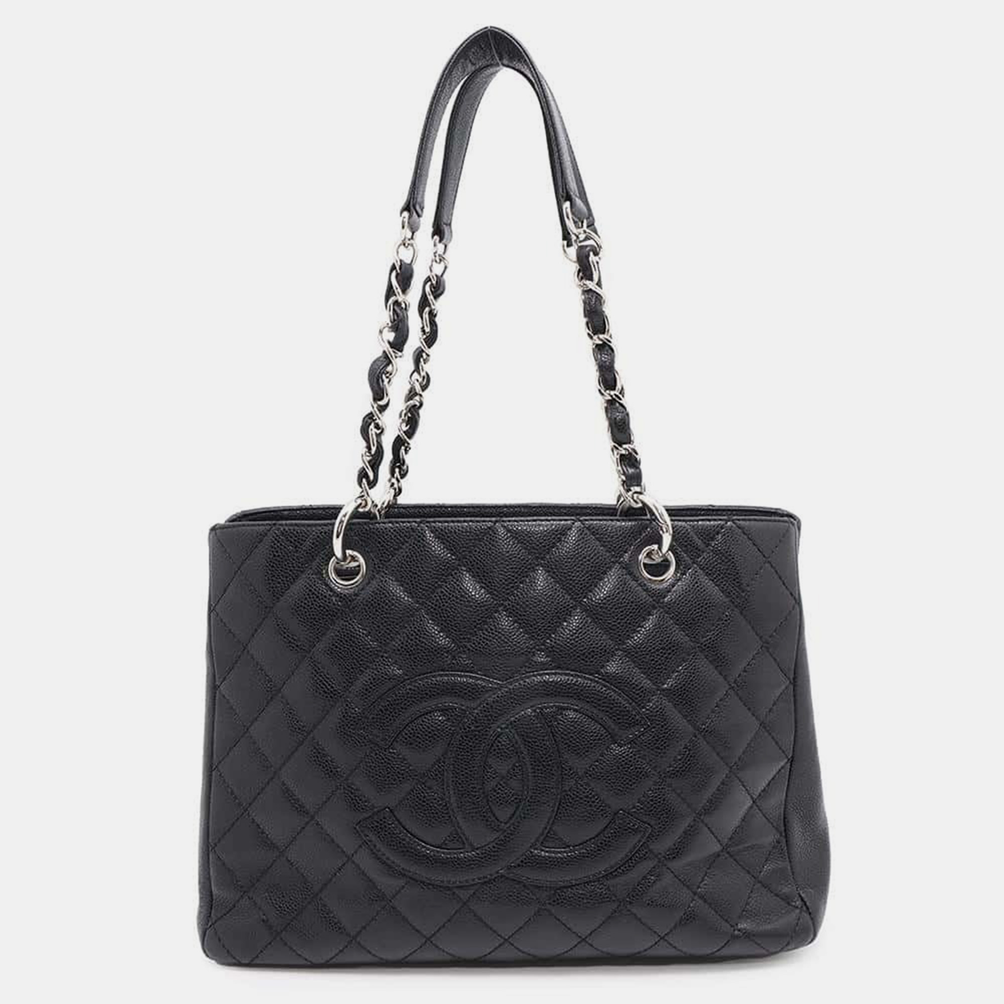 

Chanel Black Caviar Leather GST Tote Bag