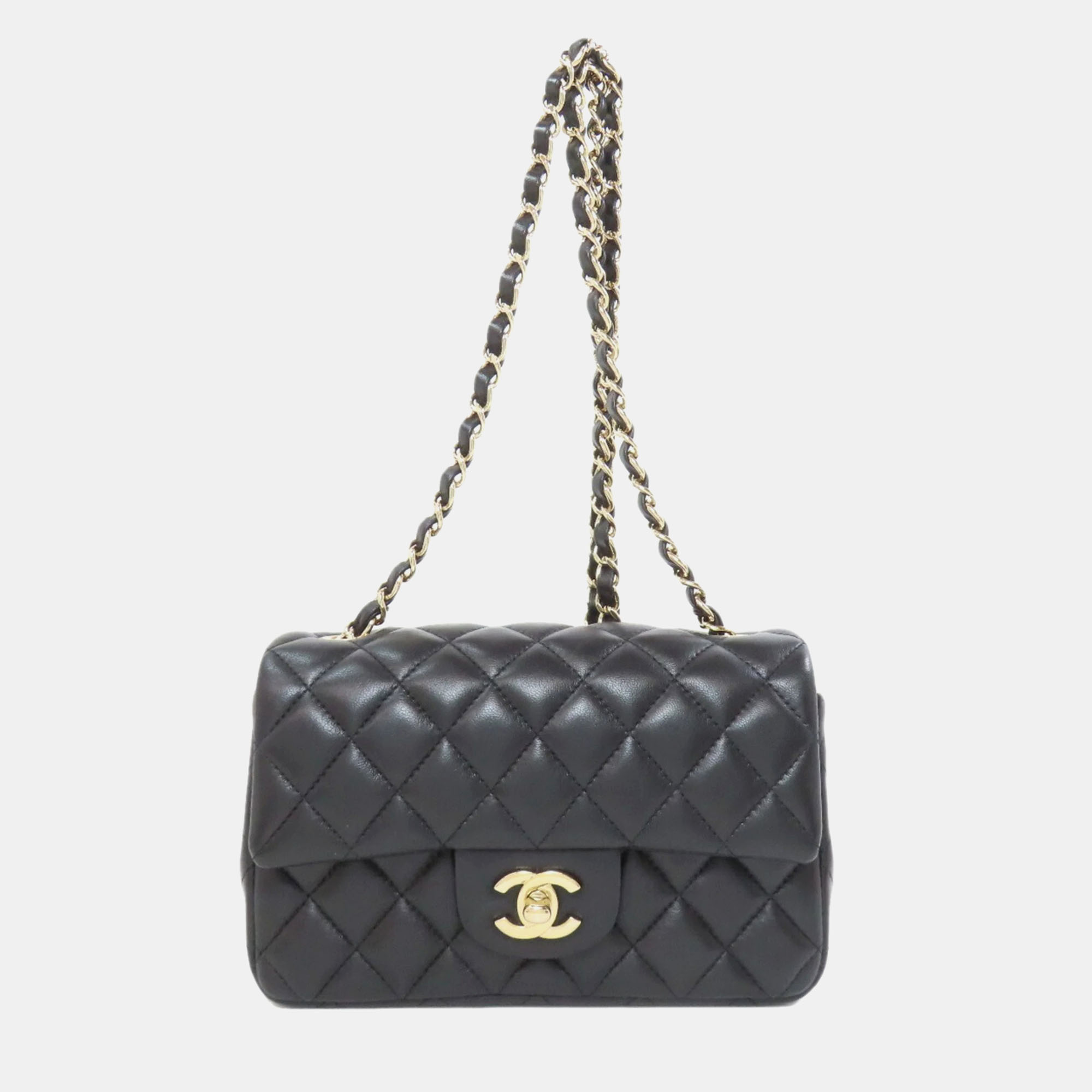 

Chanel Black Lambskin Leather Shoulder Bag